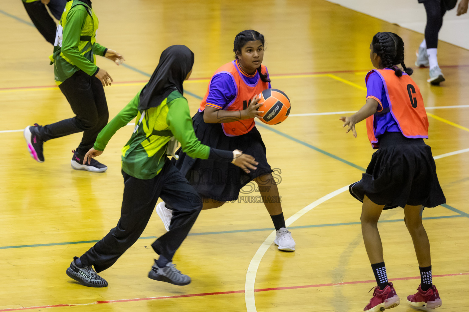 Day 14 of 25th Inter-School Netball Tournament was held in Social Center at Male', Maldives on Sunday, 25th August 2024. Photos: Hasni / images.mv