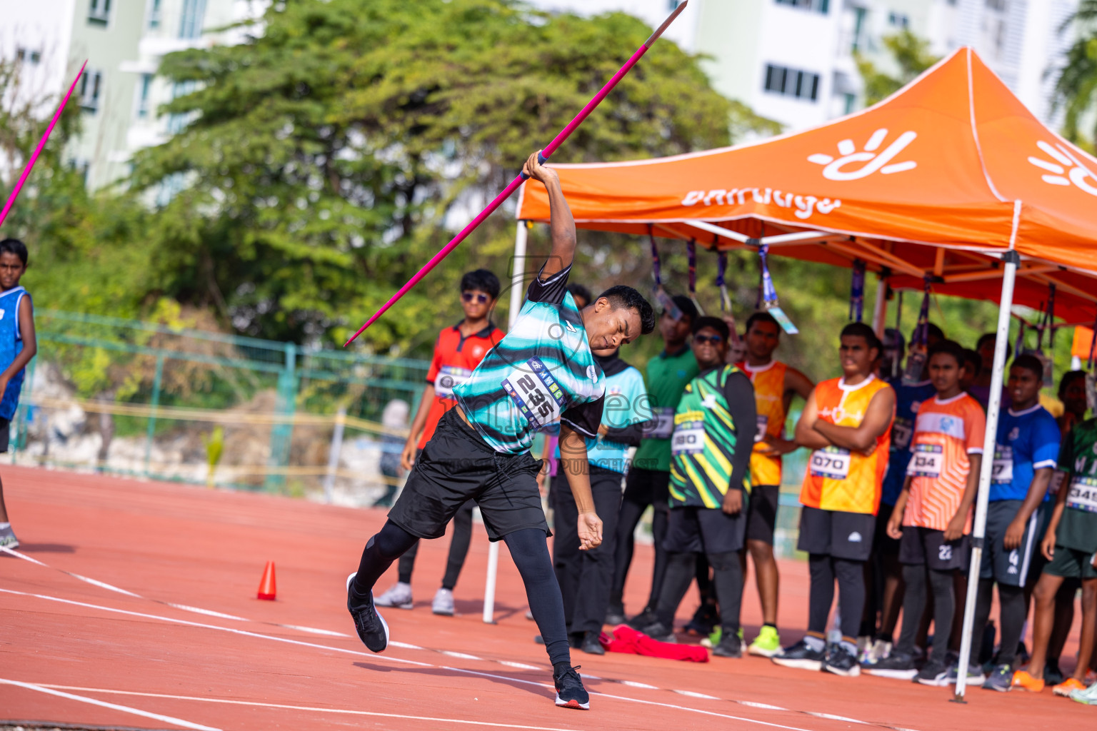 Day 5 of MWSC Interschool Athletics Championships 2024 held in Hulhumale Running Track, Hulhumale, Maldives on Wednesday, 13th November 2024. Photos by: Ismail Thoriq / Images.mv