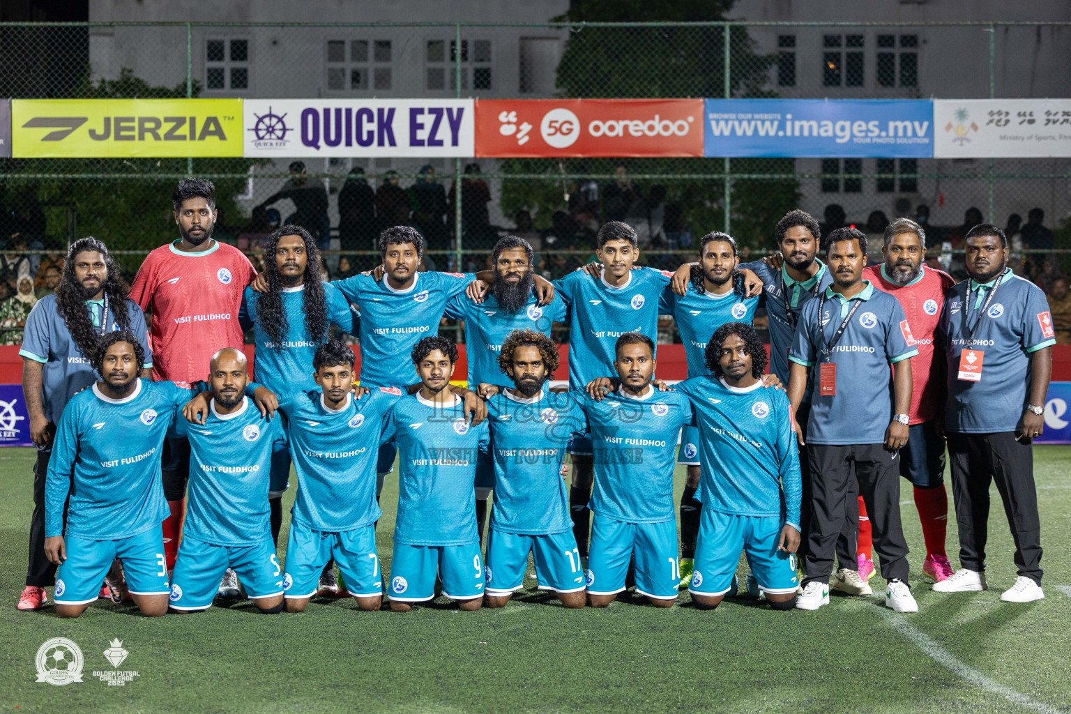 V. Fulidhoo vs V. Felidhoo in Day 12 of Golden Futsal Challenge 2025 was held on Thursday, 16th January 2025, in Hulhumale', Maldives Photos: Mohamed Mahfooz Moosa / images.mv