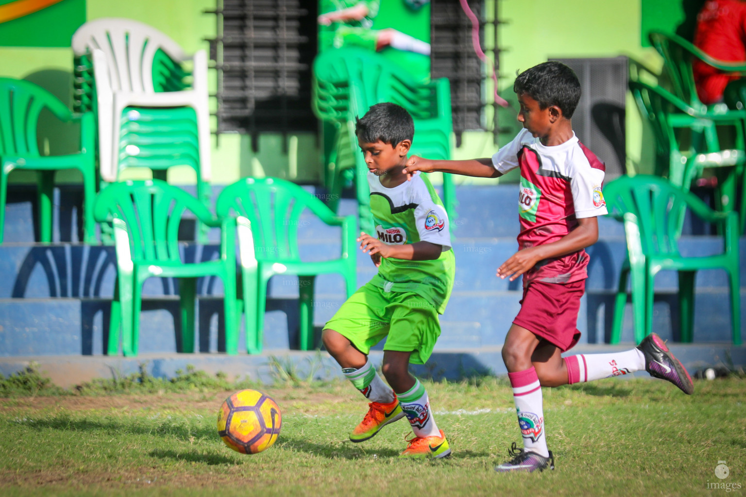 Day 3 of MILO Kids Football Fiesta in Henveiru Grounds in Male', Maldives, Friday, February 21st 2019 (Images.mv Photo / Ismail Thoriq)