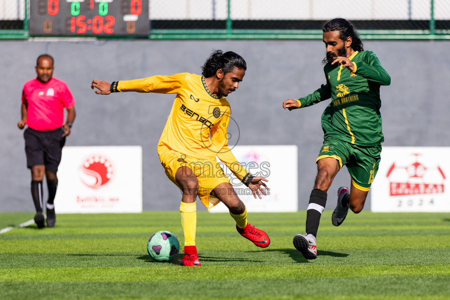 Squadra vs Fasthari SC in Day 12 of BG Futsal Challenge 2024 was held on Saturday, 23rd March 2024, in Male', Maldives Photos: Nausham Waheed / images.mv