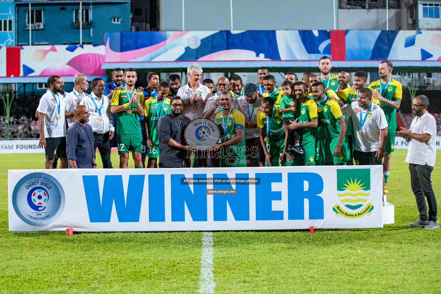 Charity Shield Match between Maziya Sports and Recreation Club and Club Eagles held in National Football Stadium, Male', Maldives Photos: Nausham Waheed / Images.mv