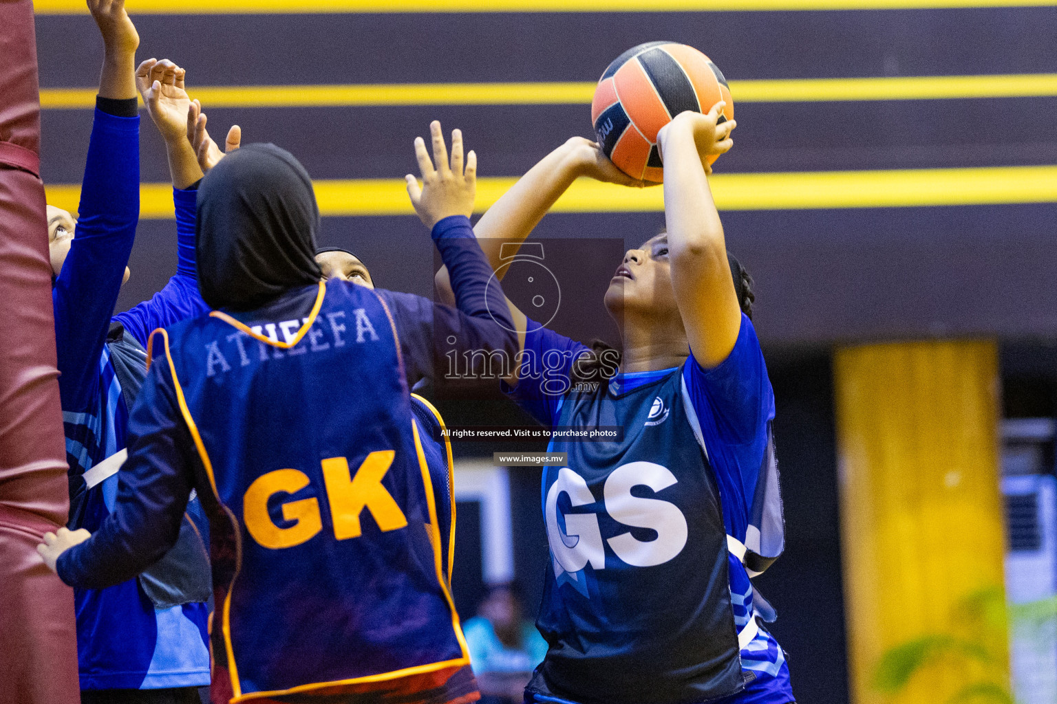 Day2 of 24th Interschool Netball Tournament 2023 was held in Social Center, Male', Maldives on 28th October 2023. Photos: Nausham Waheed / images.mv