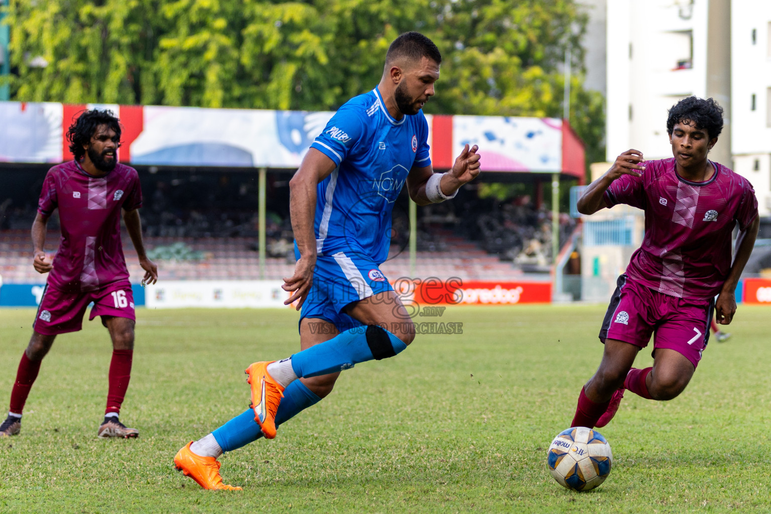 Man Ode SC vs B G Sports Club in the Quarter Final of Second Division 2023 in Male' Maldives on Monday, 5th February 2023. Photos: Nausham Waheed / images.mv