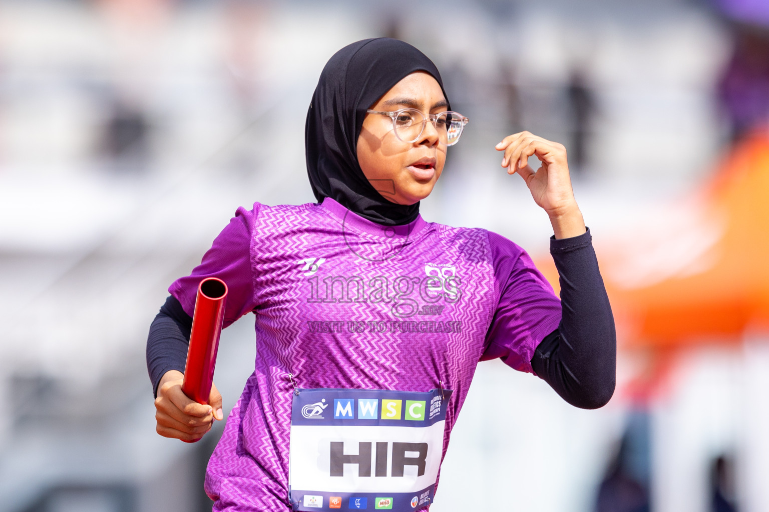 Day 5 of MWSC Interschool Athletics Championships 2024 held in Hulhumale Running Track, Hulhumale, Maldives on Wednesday, 13th November 2024. Photos by: Raif Yoosuf / Images.mv