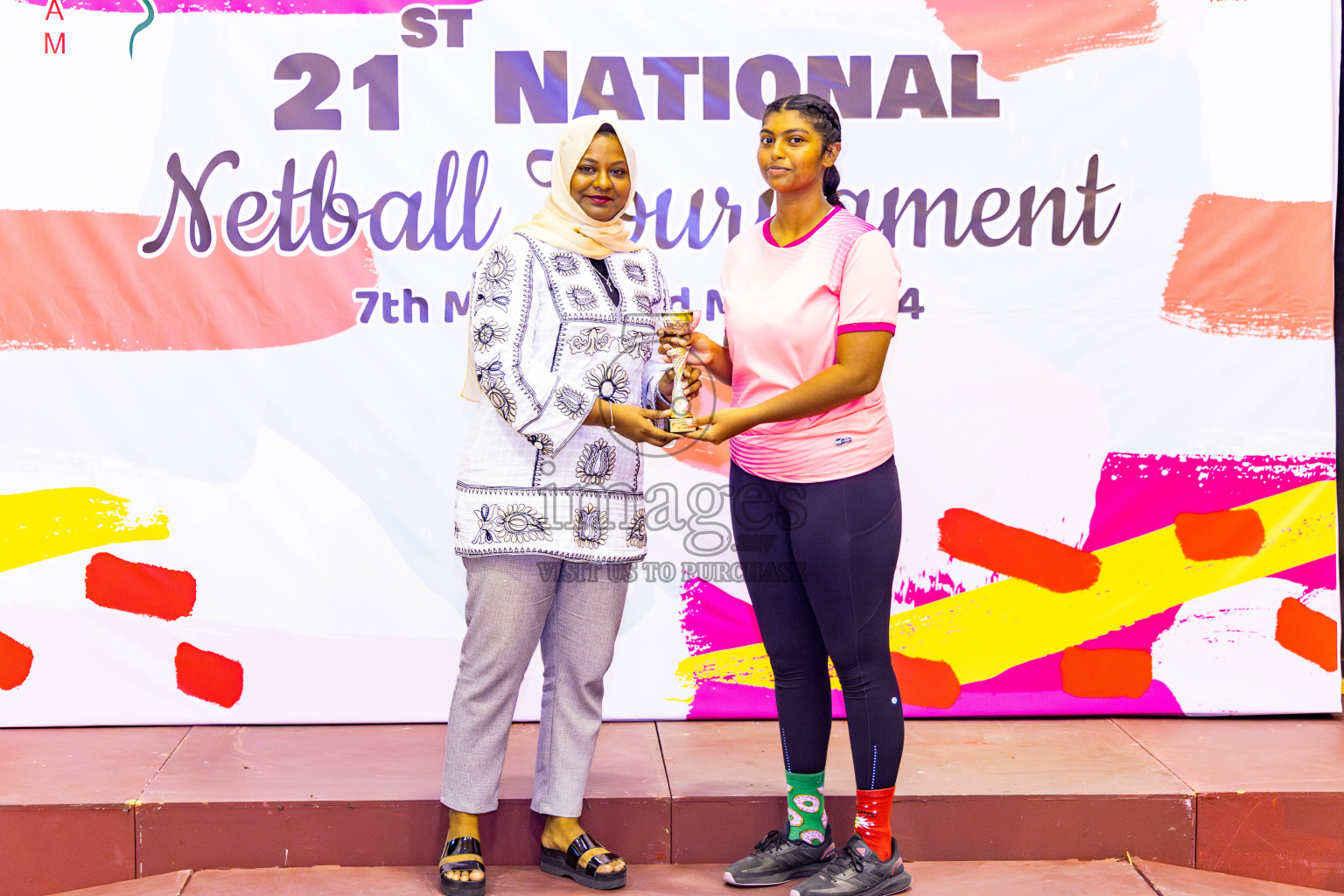 Sports Club Skylark vs Youth United Sports Club in Final of 21st National Netball Tournament was held in Social Canter at Male', Maldives on Monday, 13th May 2024. Photos: Nausham Waheed / images.mv