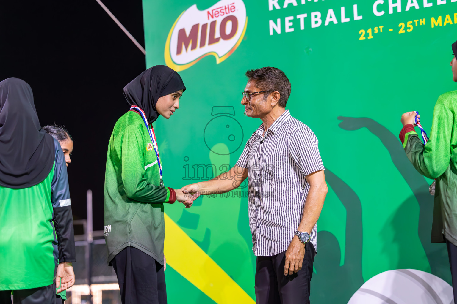 Finals of Milo Ramadan Half Court Netball Challenge on 24th March 2024, held in Central Park, Hulhumale, Male', Maldives
Photos: Ismail Thoriq / imagesmv