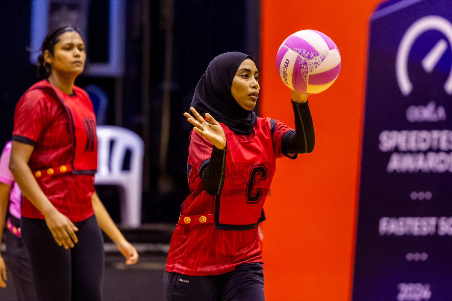 C Matrix vs Xenith SC in Day 7 of 24th Milo Netball Association Championship was held in Social Center at Male', Maldives on Sunday, 7th September 2025. Photos: Nausham Waheed / images.mv