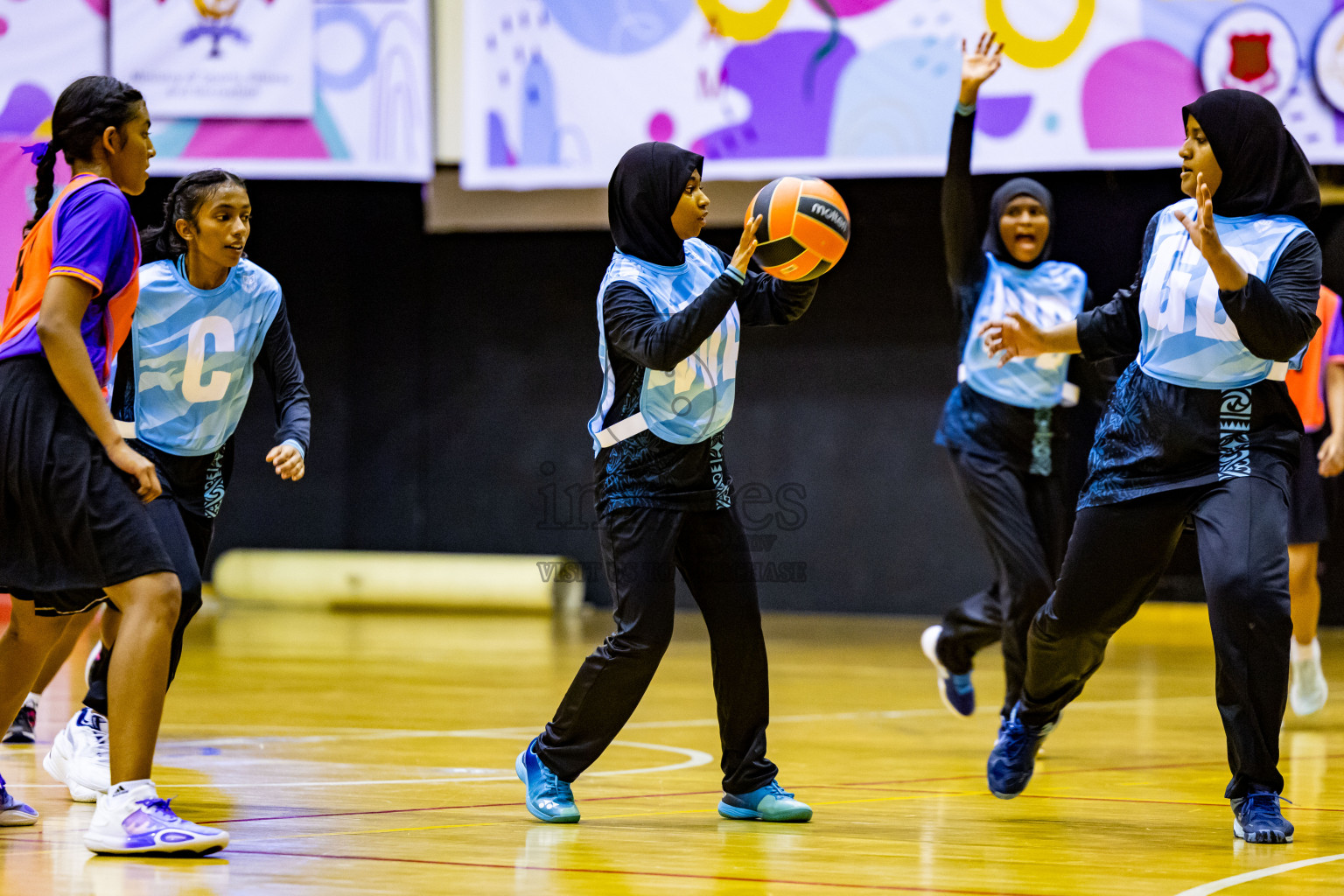 Day 14 of 25th Inter-School Netball Tournament was held in Social Center at Male', Maldives on Sunday, 25th August 2024. Photos: Nausham Waheed / images.mv