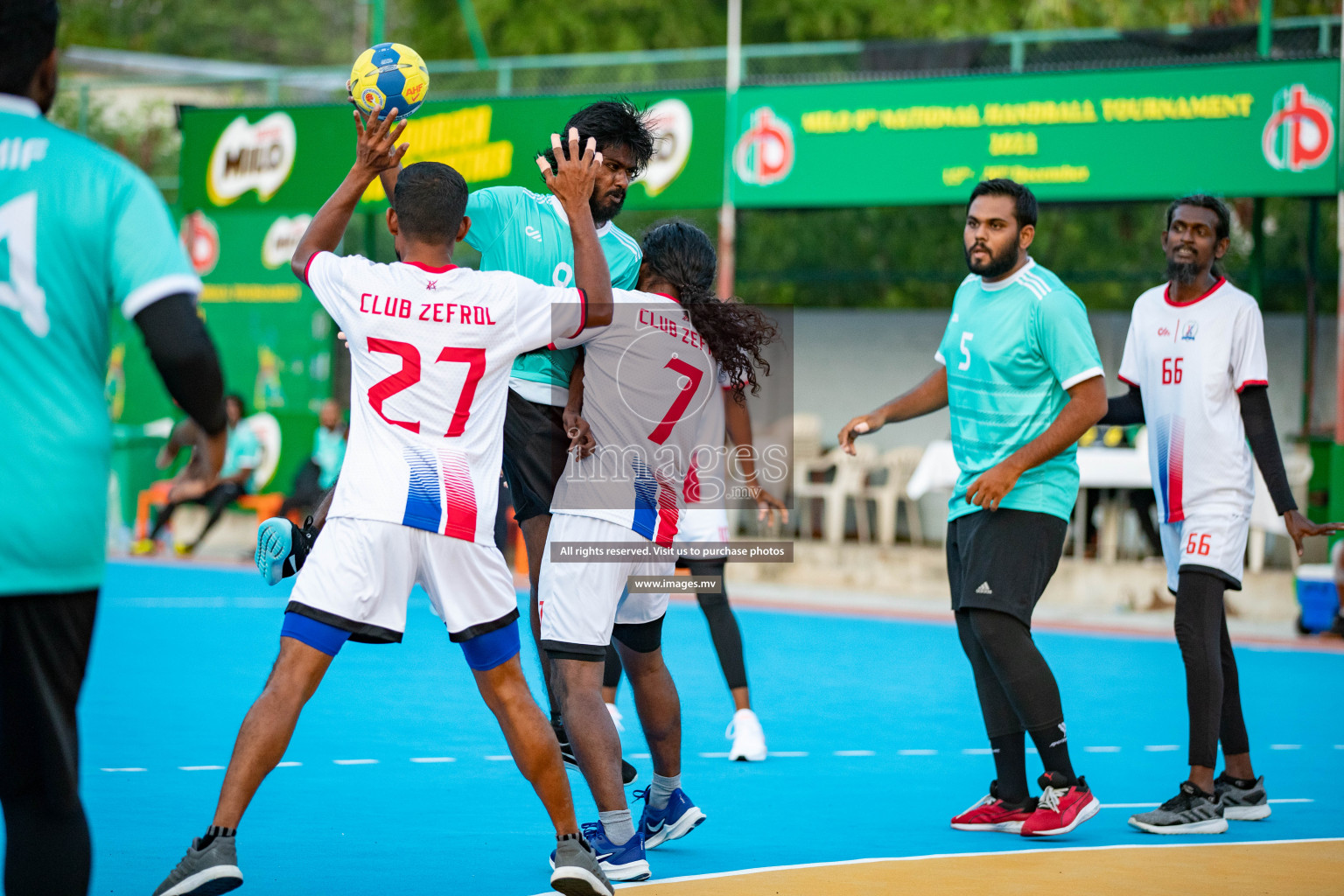 Milo 8th National Handball Tournament Day 4, 18th December 2021, at Handball Ground, Male', Maldives. Photos by Hassan Simah