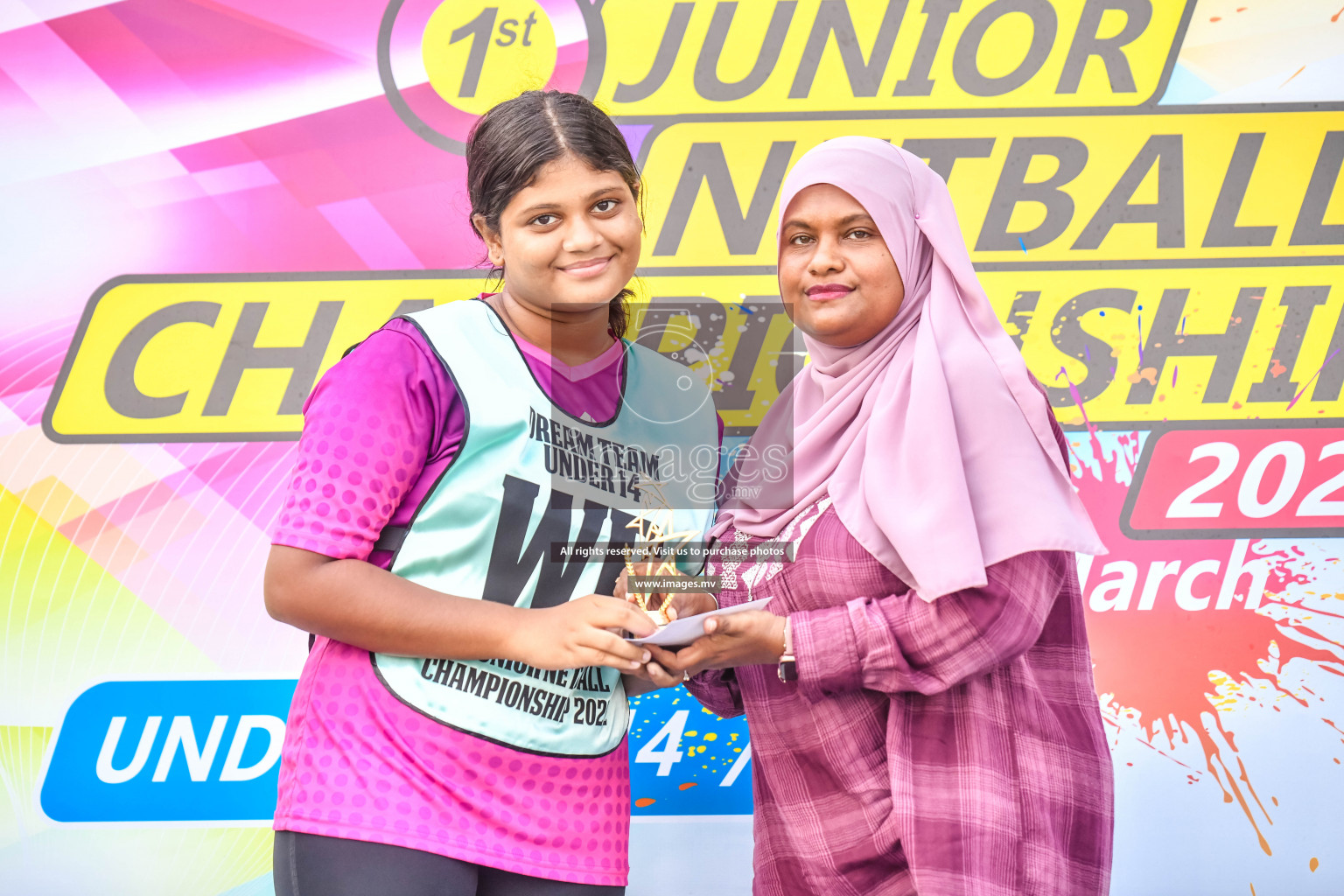 Final of Junior Netball Championship 2022 held in Male', Maldives on 19th March 2022. Photos by Nausham Waheed