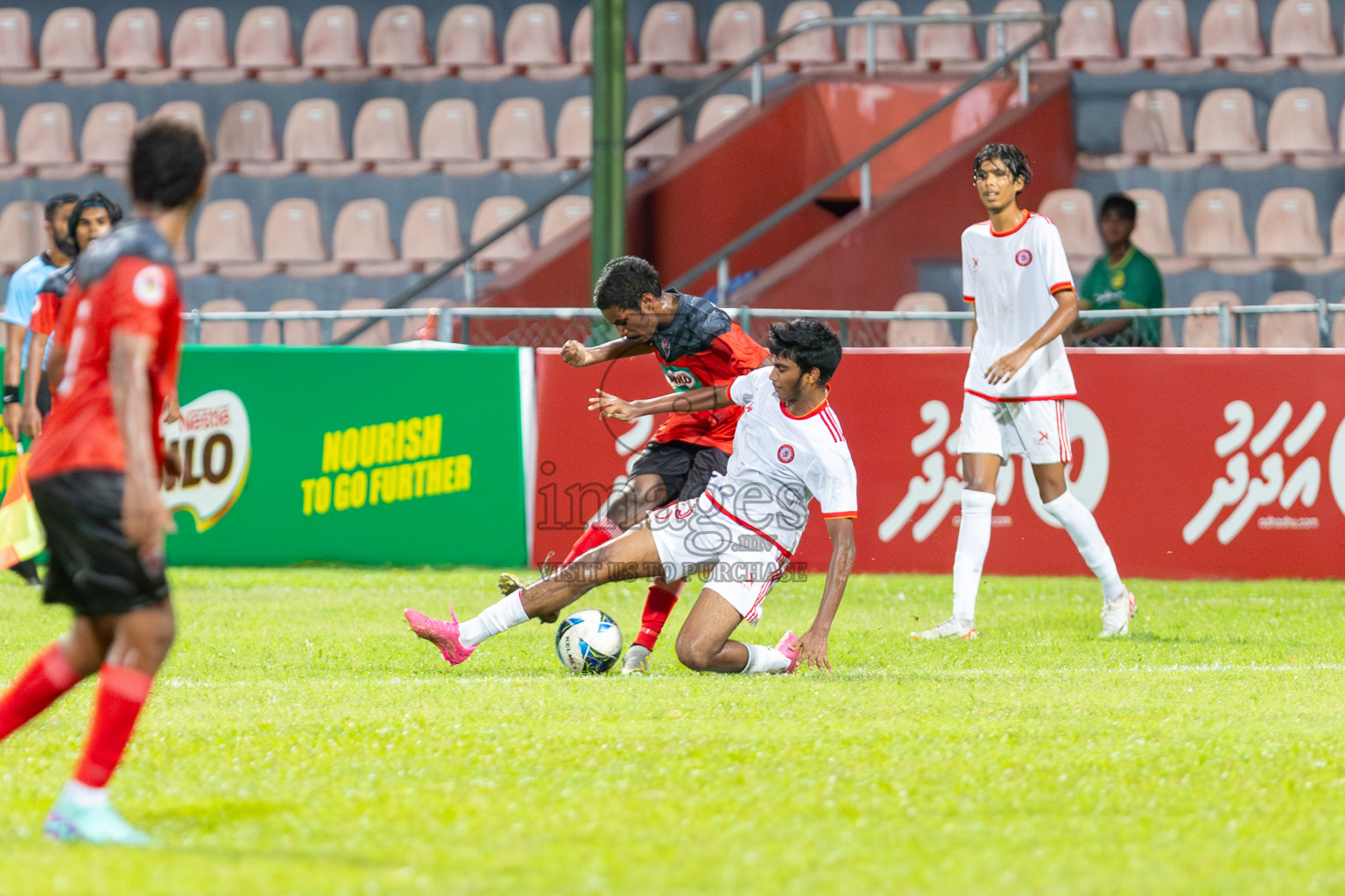 TC Sports Club vs Buru Sports Club in Under 19 Youth Championship 2024 was held at National Stadium in Male', Maldives on Wednesday, 12th June 2024. Photos: Mohamed Mahfooz Moosa / images.mv