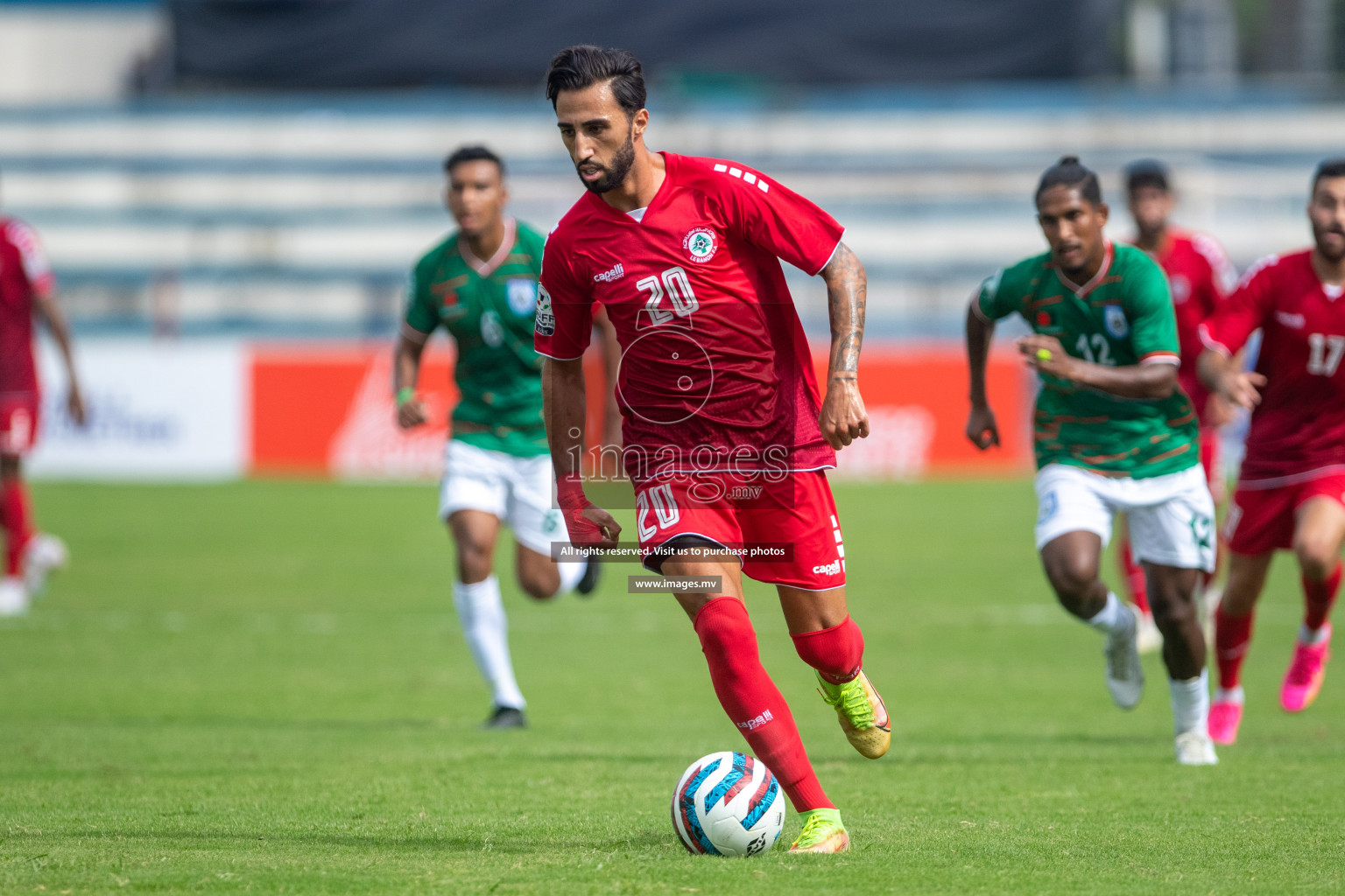 Lebanon vs Bangladesh in SAFF Championship 2023 held in Sree Kanteerava Stadium, Bengaluru, India, on Wednesday, 22nd June 2023. Photos: Nausham Waheed / images.mv