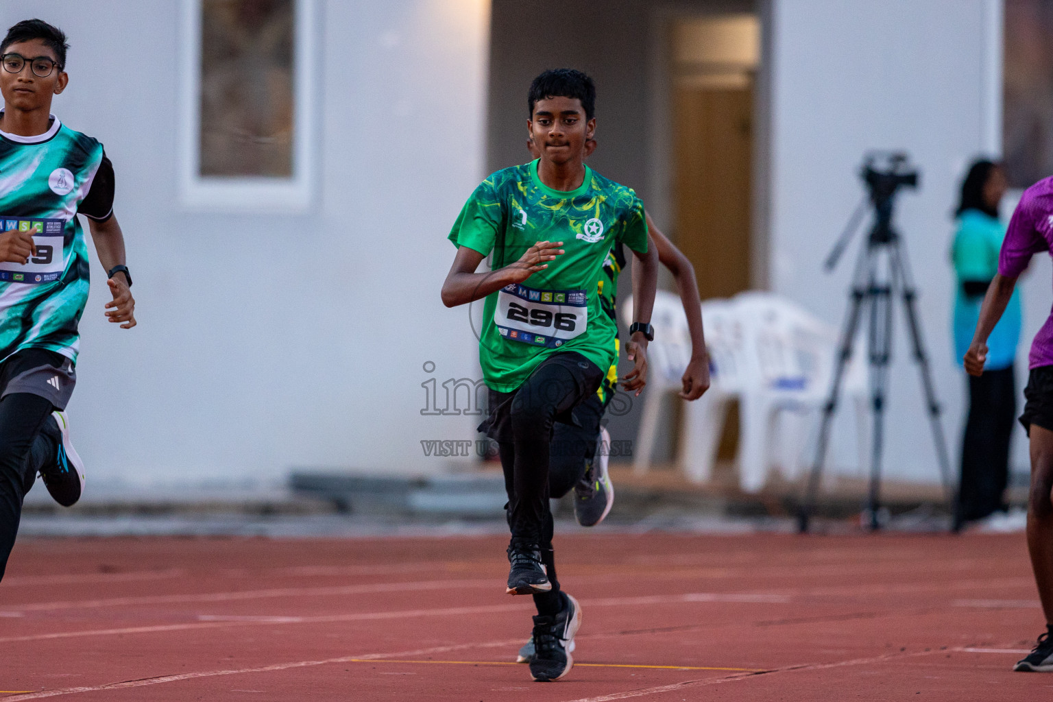 Day 1 of MWSC Interschool Athletics Championships 2024 held in Hulhumale Running Track, Hulhumale, Maldives on Saturday, 9th November 2024. Photos by: Ismail Thoriq / Images.mv