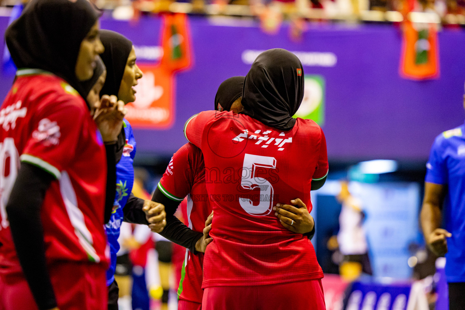 Final of CAVA Woman's Volleyball Challenge Cup 2024 was held in Social Center, Male', Maldives on Wednesday, 11th September 2024. Photos: Nausham Waheed / images.mv