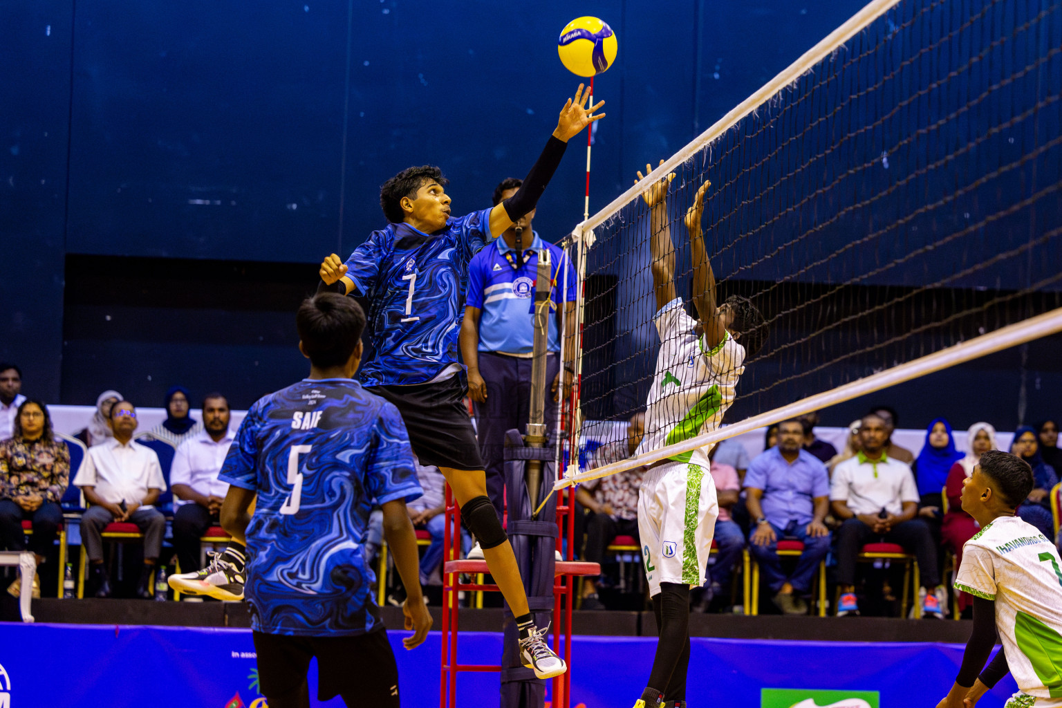 Finals of Interschool Volleyball Tournament 2024 was held in Social Center at Male', Maldives on Friday, 6th December 2024. Photos: Nausham Waheed / images.mv