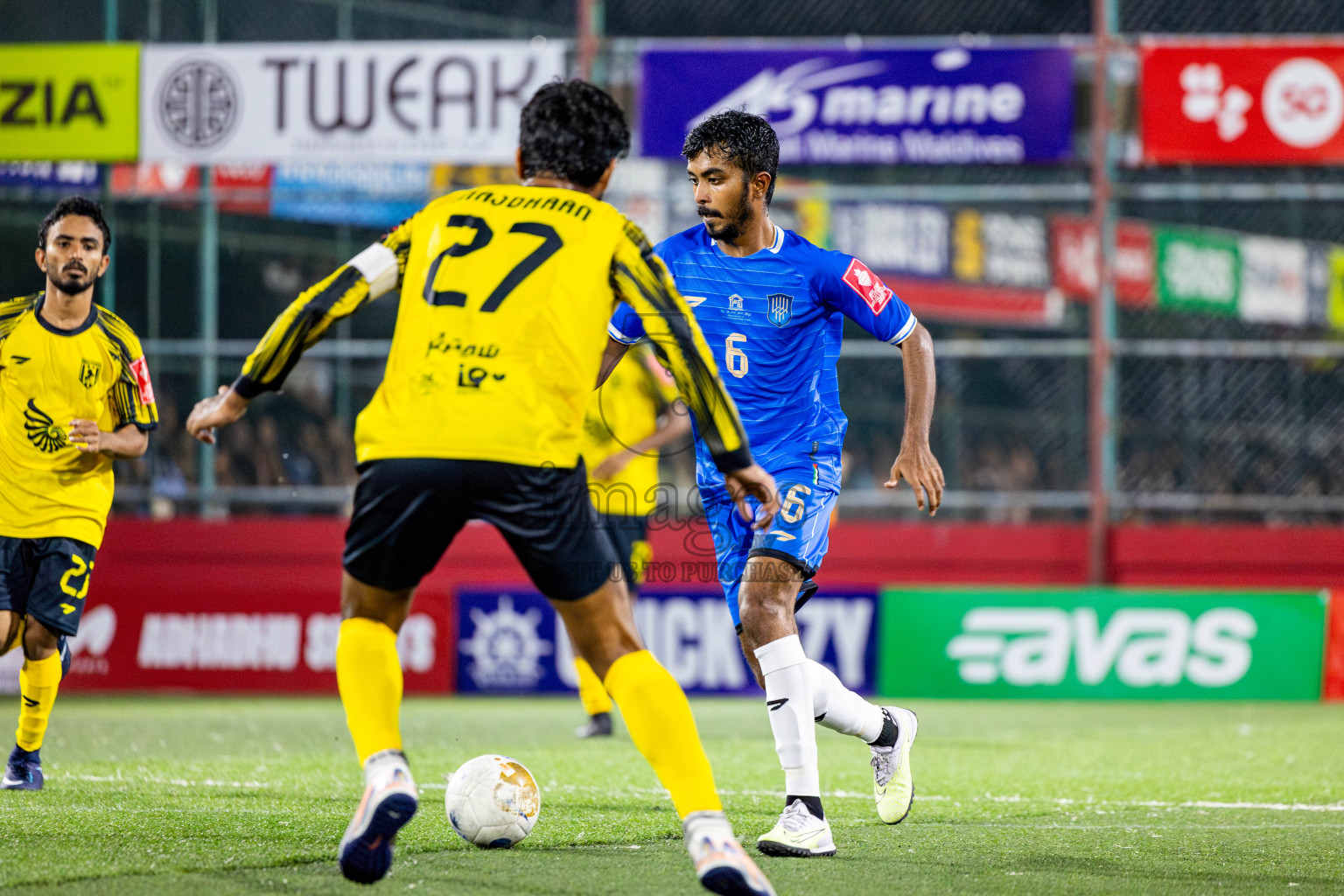 Lh Naifaru vs Lh Kurendhoo in Lhaviyani Atoll Finals Day 26 of Golden Futsal Challenge 2025 was held on Thursday , 30th January 2025, in Hulhumale', Maldives. Photos: Nausham Waheed / images.mv