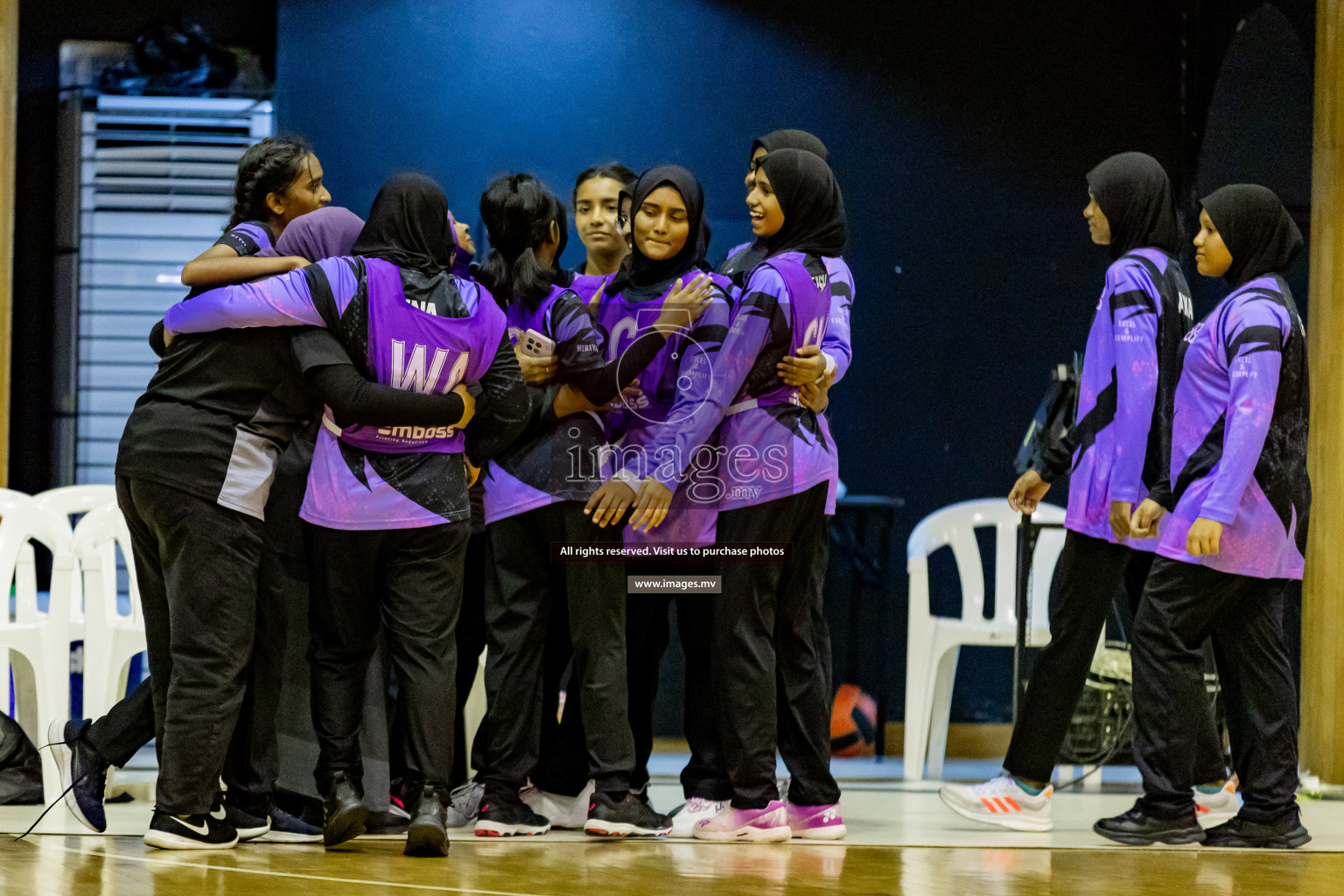 Day 8 of 24th Interschool Netball Tournament 2023 was held in Social Center, Male', Maldives on 3rd November 2023. Photos: Hassan Simah, Nausham Waheed / images.mv