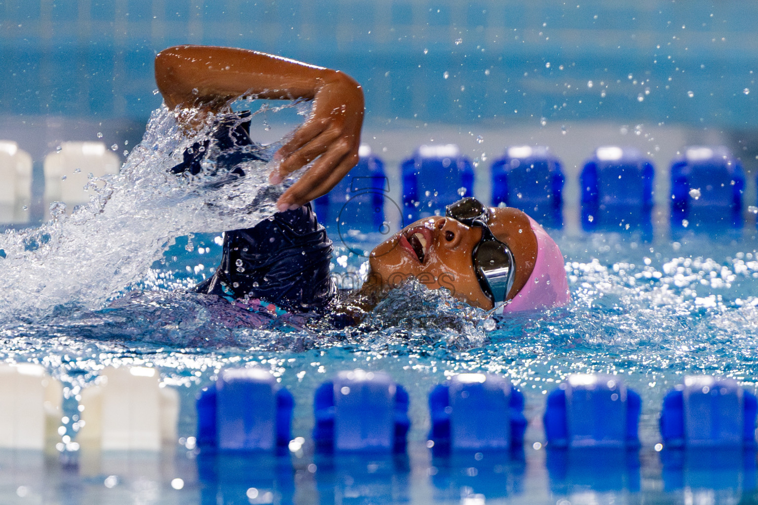 Day 1 of BML 5th National Swimming Kids Festival 2024 held in Hulhumale', Maldives on Monday, 18th November 2024. Photos: Nausham Waheed / images.mv