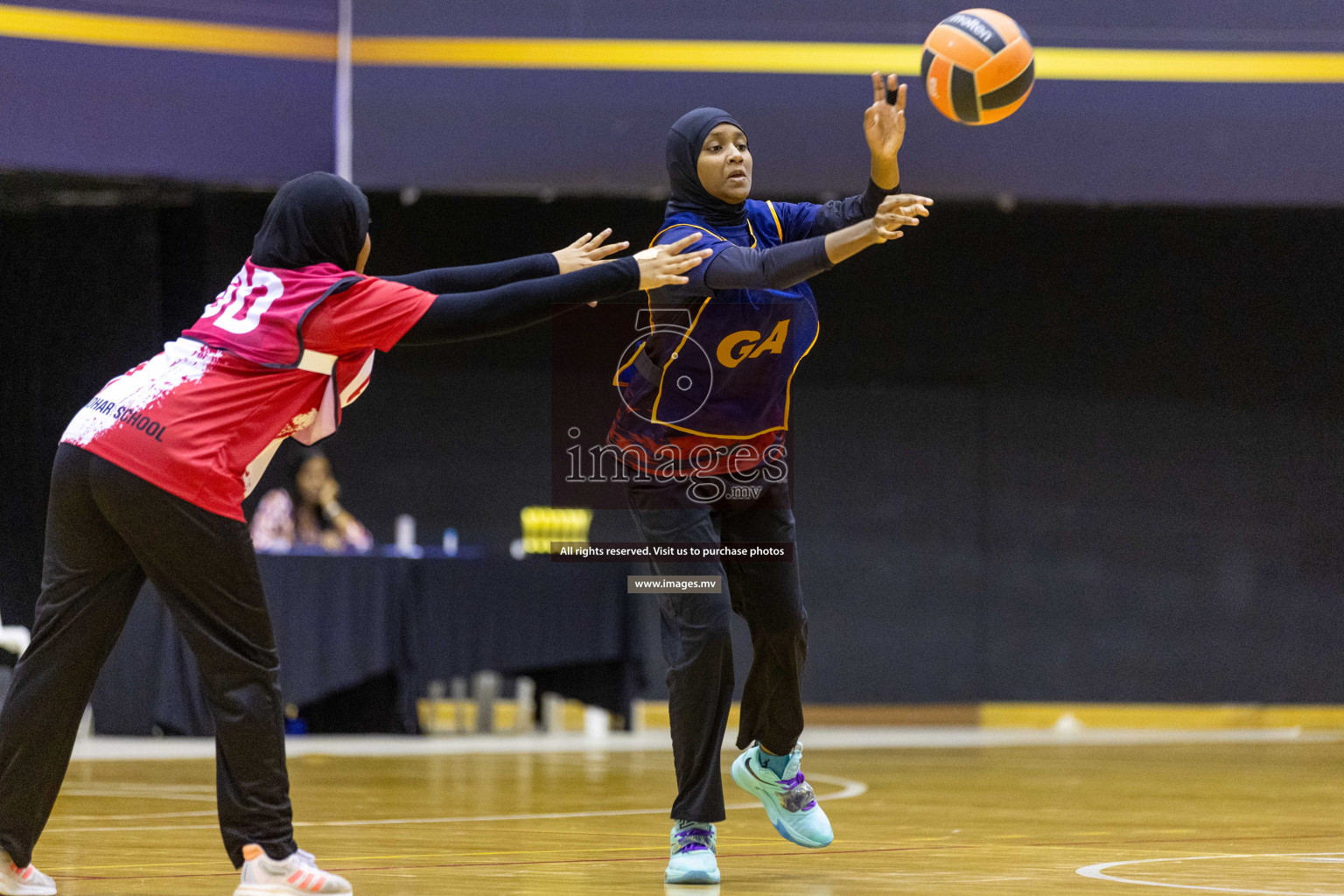 Day7 of 24th Interschool Netball Tournament 2023 was held in Social Center, Male', Maldives on 2nd November 2023. Photos: Nausham Waheed / images.mv