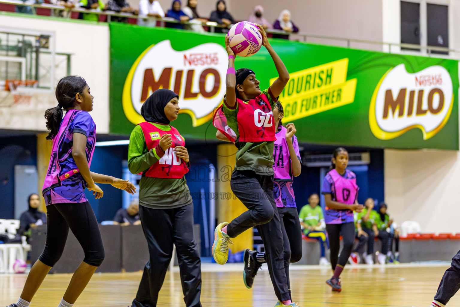N Sports Academy A vs Fiontti Sports Club  in Day 3 of 3rd Netball Junior Championship, held at Social Center on Tuesday, 21st January 2025 . 
Photos: Hassan Simah / images.mv