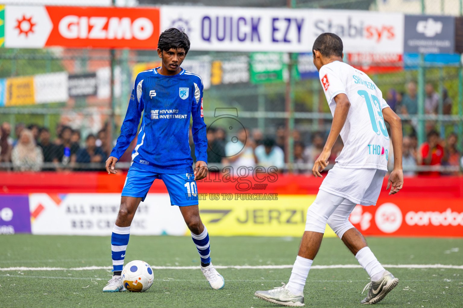 AA. Mathiveri VS AA. Thoddoo in Atoll Round Final on Day 20 of Golden Futsal Challenge 2025 was held on Friday, 24th January 2025, in Hulhumale', Maldives. Photos: Ismail Thoriq / images.mv