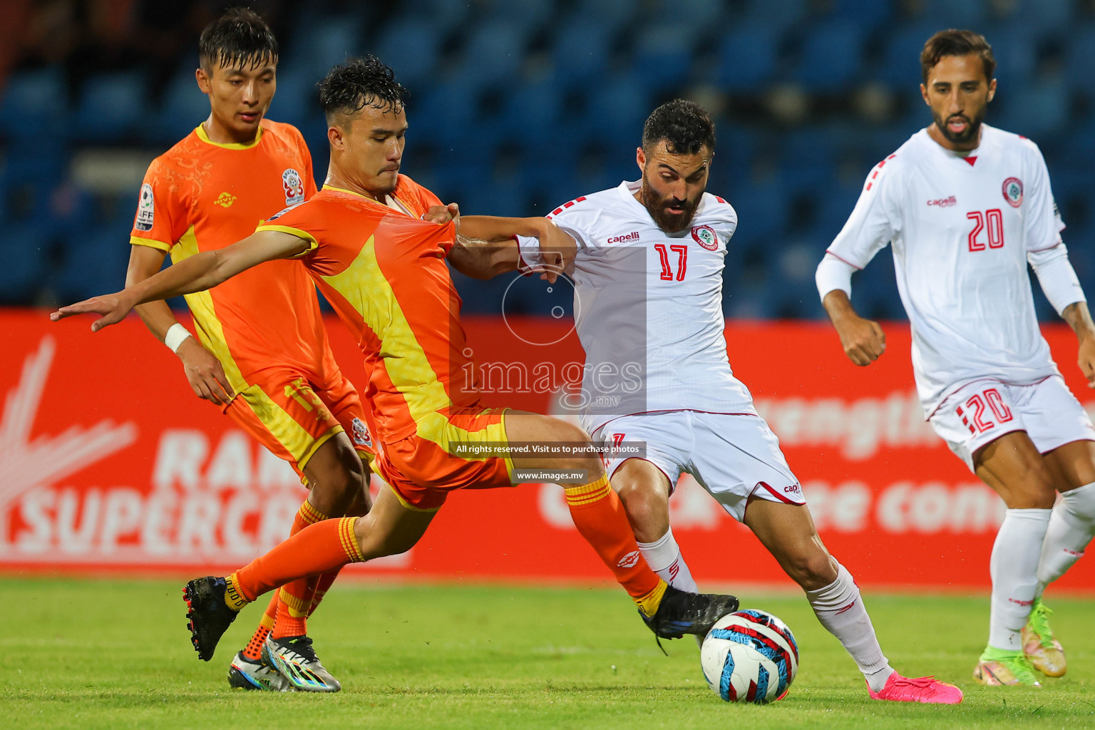 Bhutan vs Lebanon in SAFF Championship 2023 held in Sree Kanteerava Stadium, Bengaluru, India, on Sunday, 25th June 2023. Photos: Hassan Simah / images.mv