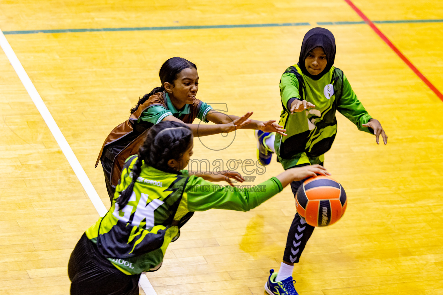 Day 7 of 25th Inter-School Netball Tournament was held in Social Center at Male', Maldives on Saturday, 17th August 2024. Photos: Nausham Waheed / images.mv