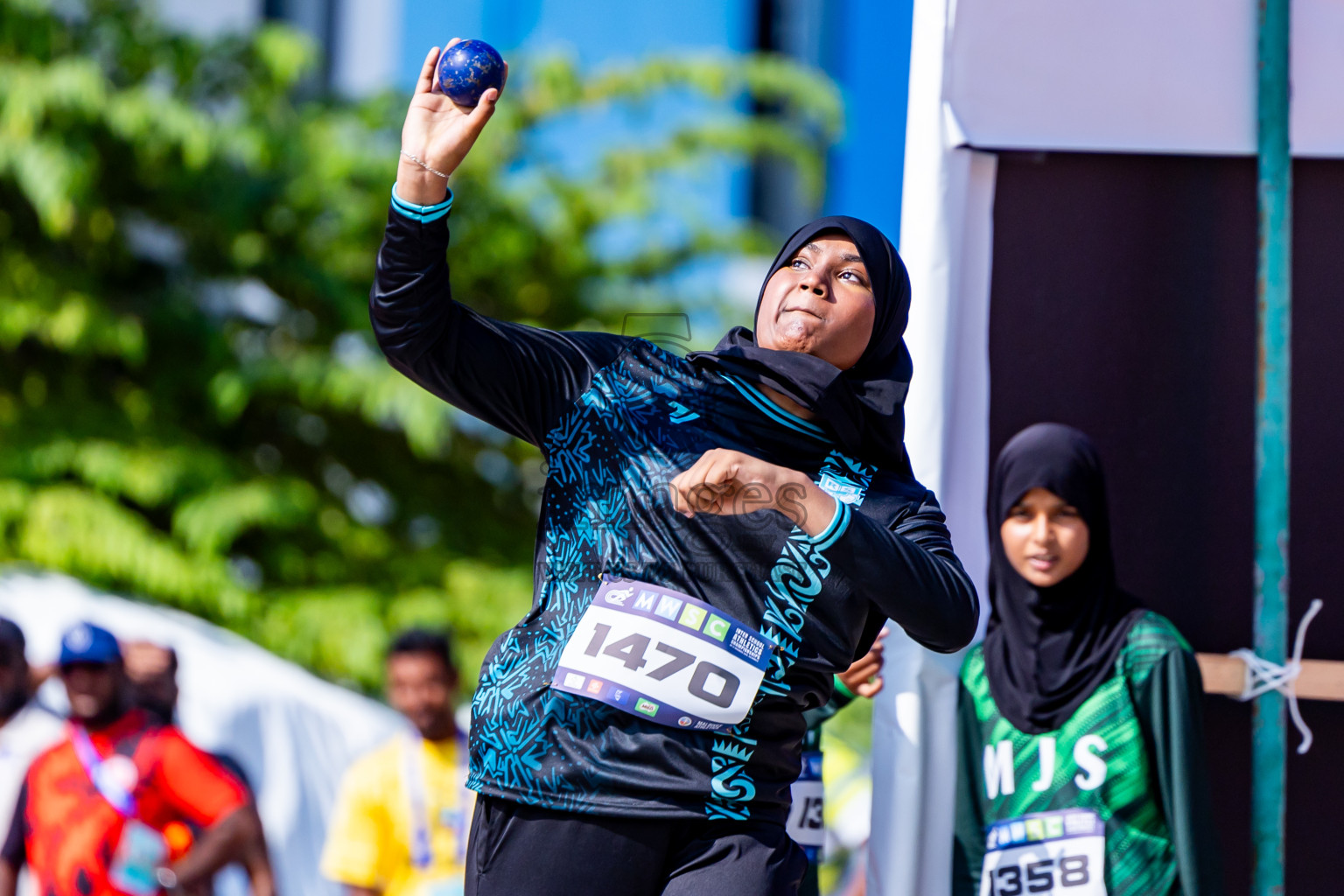 Day 3 of MWSC Interschool Athletics Championships 2024 held in Hulhumale Running Track, Hulhumale, Maldives on Monday, 11th November 2024. Photos by:  Nausham Waheed / Images.mv