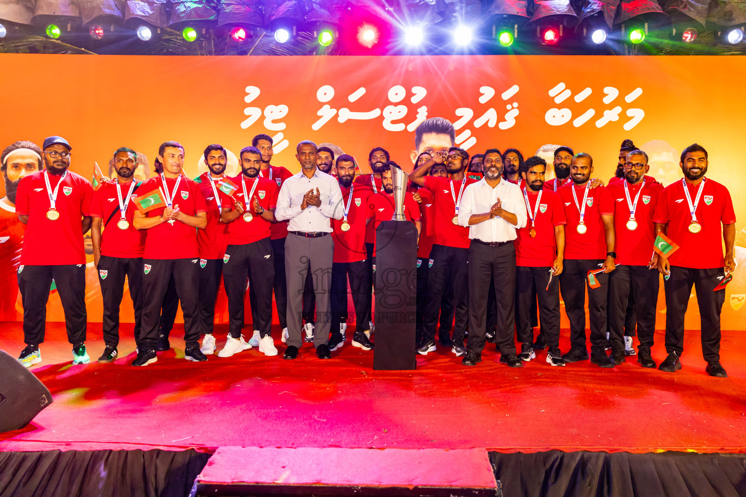 Arrival of Team Maldives after Saff Futsal Championship 2026 on Tuesday, 27th January 2026, in Male', Maldives. Photos: Nausham Waheed, Ismail Thoriq / images.mv
