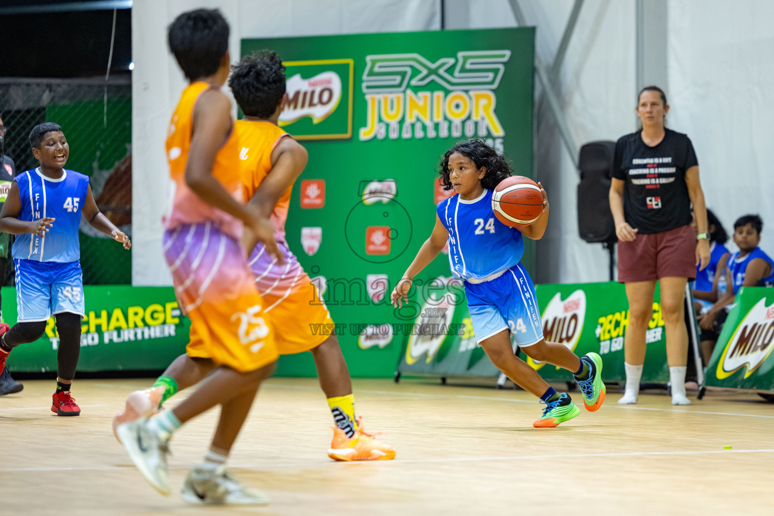 Milo 5 x 5 Junior Challenge 2025 - Basketball tournament held in Basketball Training Center, Male', Maldives on Thursday, 09th October 2025. 
Photo by: Hassan Simah / Images.mv