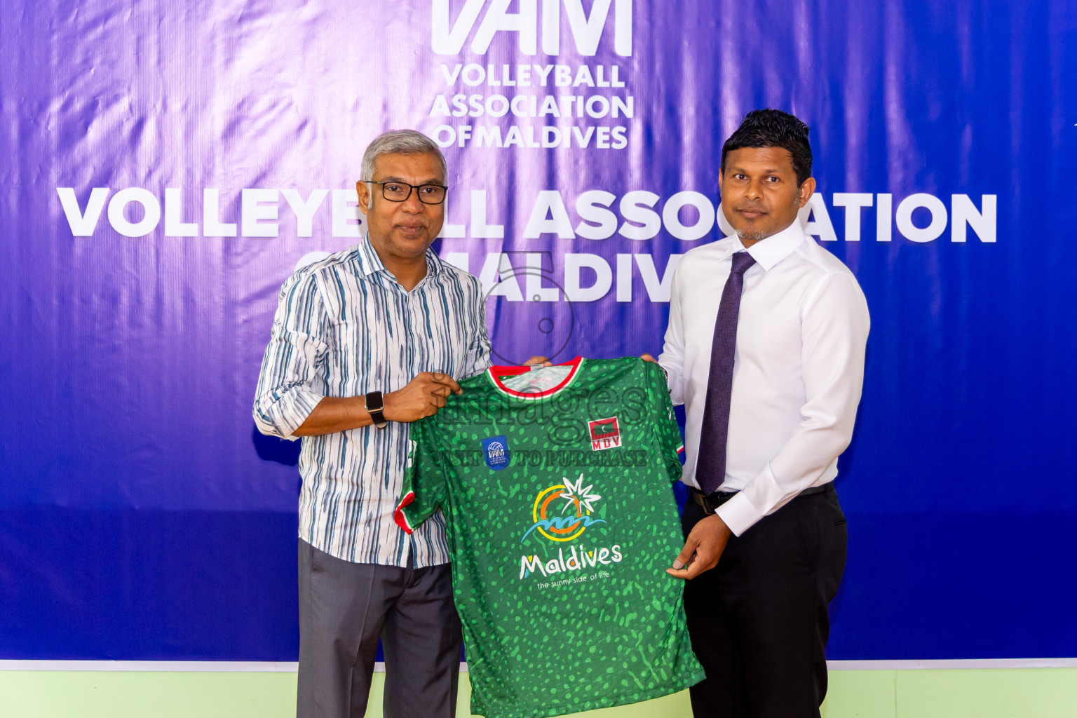 Announcing of Senior Mens Volleyball National Team participating in the CAVA Men’s cup 2025, in Bangladesh held in Socail Centre Haruge., Male', Maldives on Thursday, 09th October 2025. Photos by: Nausham Waheed / Images.mv
