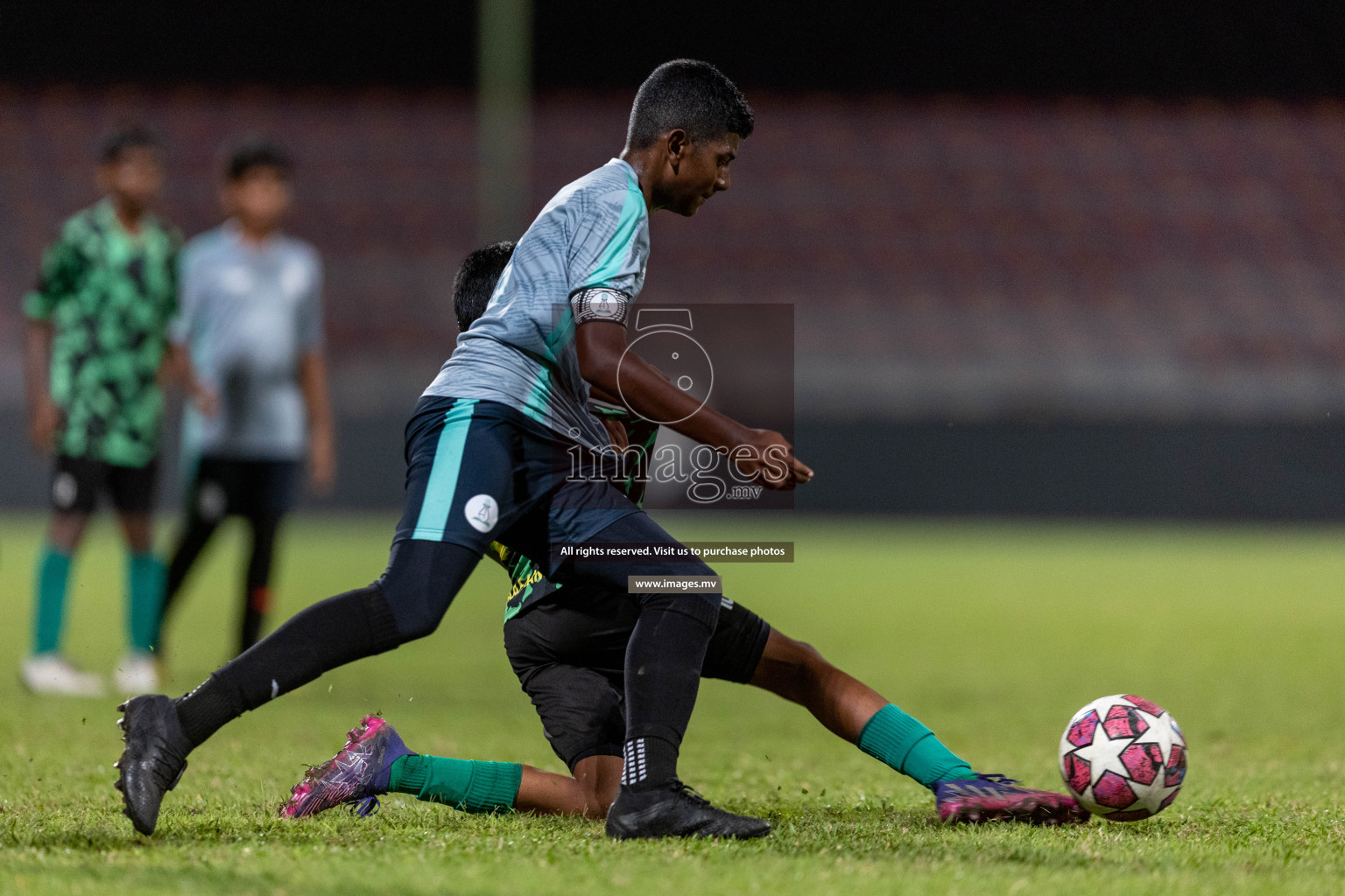 Kalaafaanu School vs Ahmadhiyya International School in the Final of FAM U13 Inter School Football Tournament 2022/23 was held in National Football Stadium on Sunday, 11th June 2023. Photos: Ismail Thoriq / images.mv