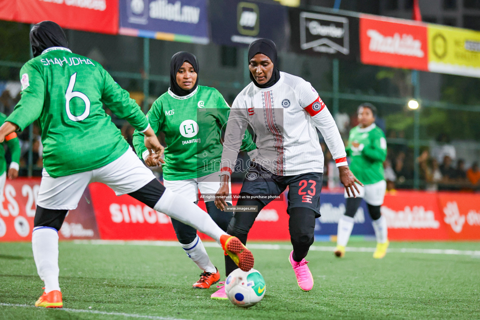 Hulhumale Hospital vs Prison RC in 18/30 Futsal Fiesta Classic 2023 held in Hulhumale, Maldives, on Monday, 17th July 2023 Photos: Nausham Waheed / images.mv