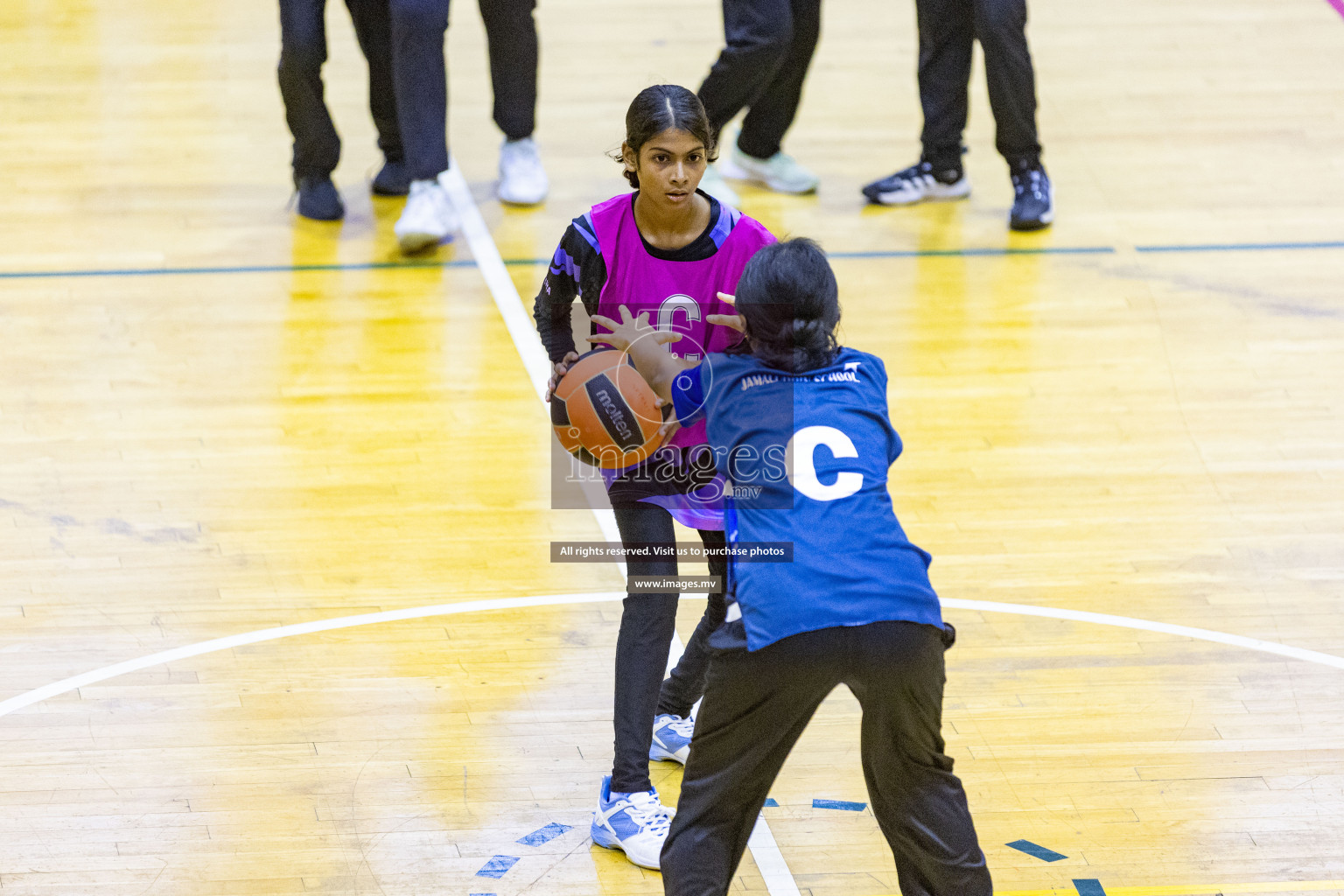 Day3 of 24th Interschool Netball Tournament 2023 was held in Social Center, Male', Maldives on 29th October 2023. Photos: Nausham Waheed, Mohamed Mahfooz Moosa / images.mv