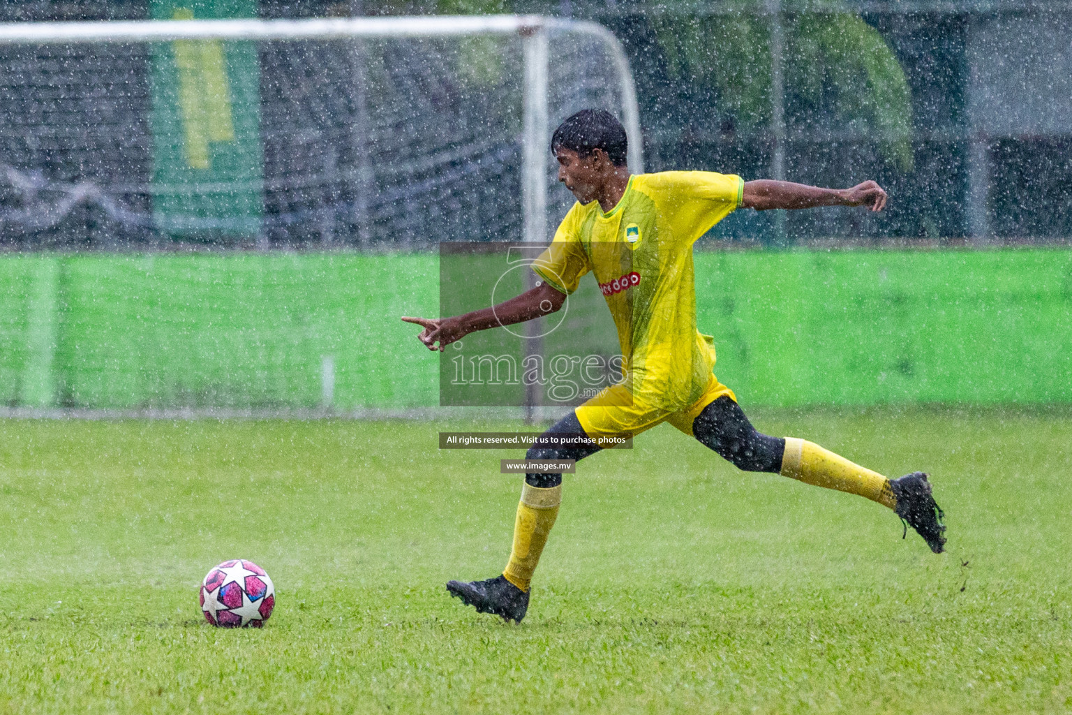 Day 1 of MILO Academy Championship 2023 (u14) was held in Henveyru Stadium Male', Maldives on 3rd November 2023. Photos: Nausham Waheed / images.mv