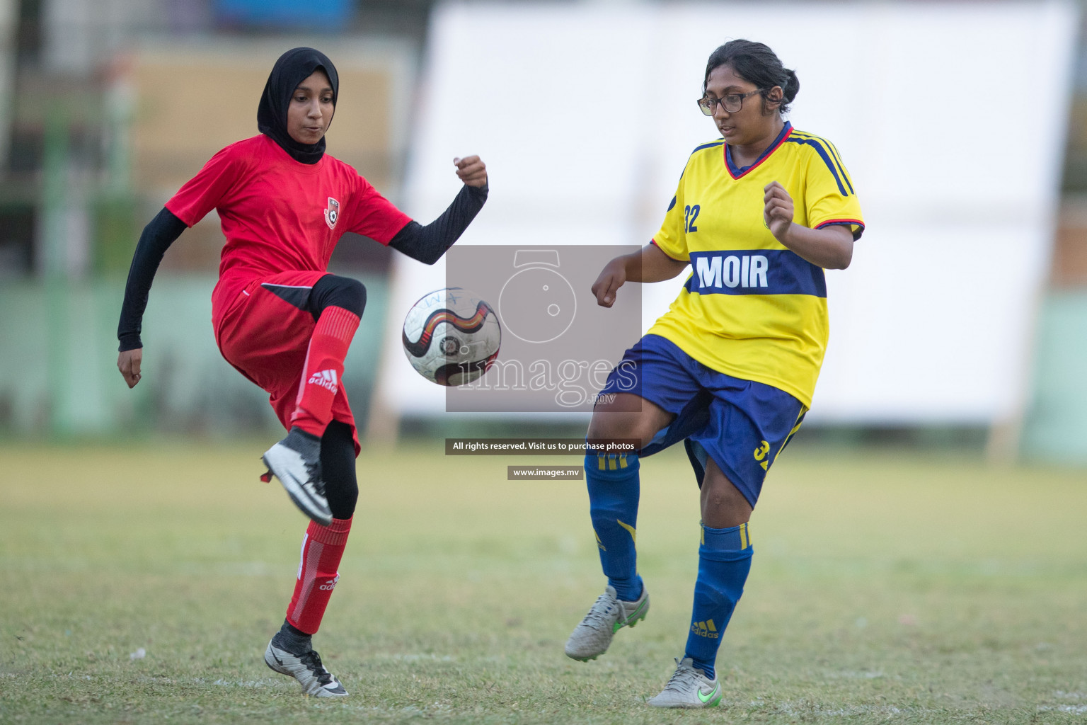 Friendly Match between Women Football's Academy vs Elizabeth Moir School held in Henveiru Stadium, Male' on 31st March 2019. (Photos: Ismail Thoriq, Hassan Simah / images.mv)