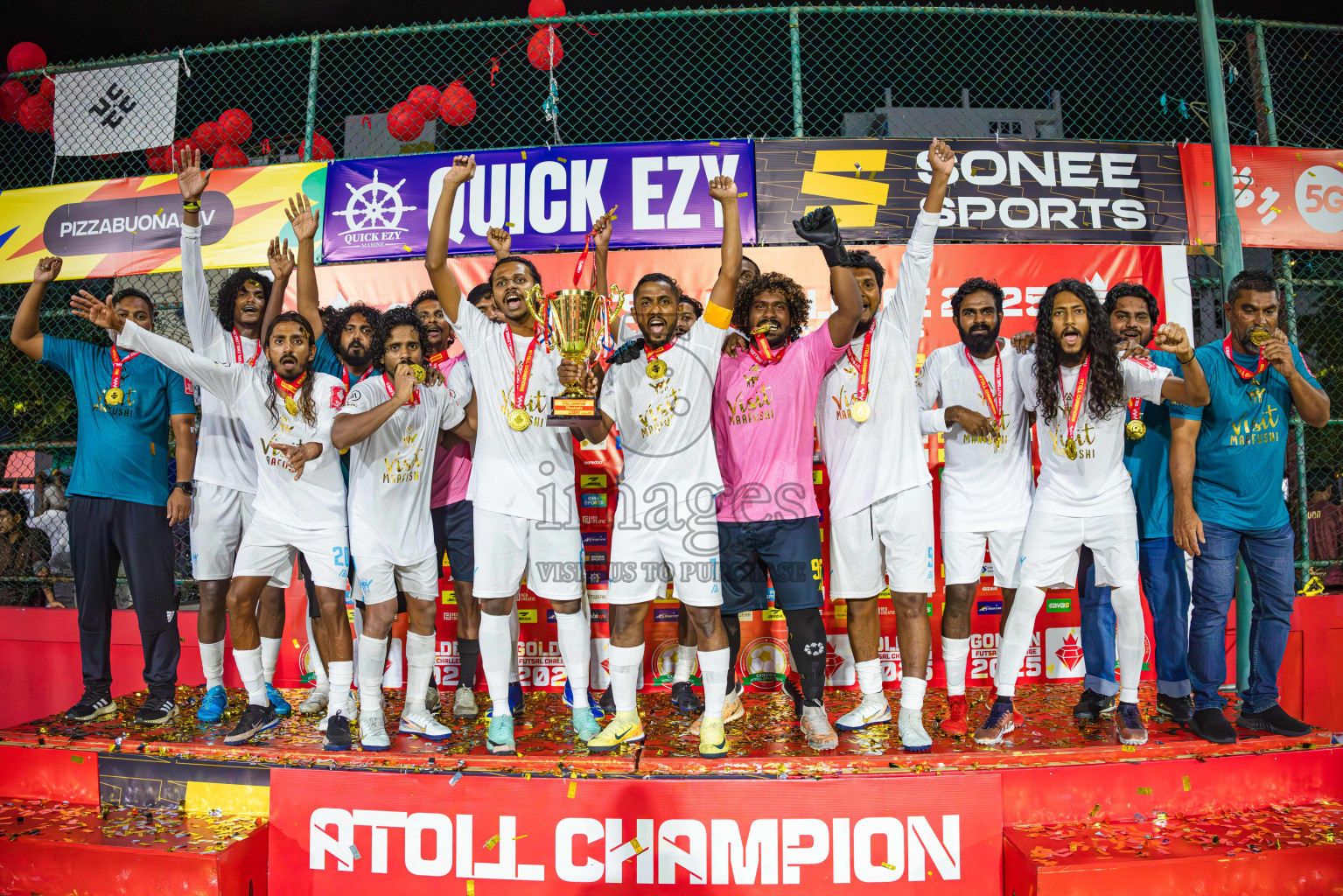 K Maafushi vs K Kaashidhoo in Kaafu Atoll Finals Day 27 of Golden Futsal Challenge 2025 was held on Friday , 31st January 2025, in Hulhumale', Maldives. Photos: Abdulla Abeed / images.mv