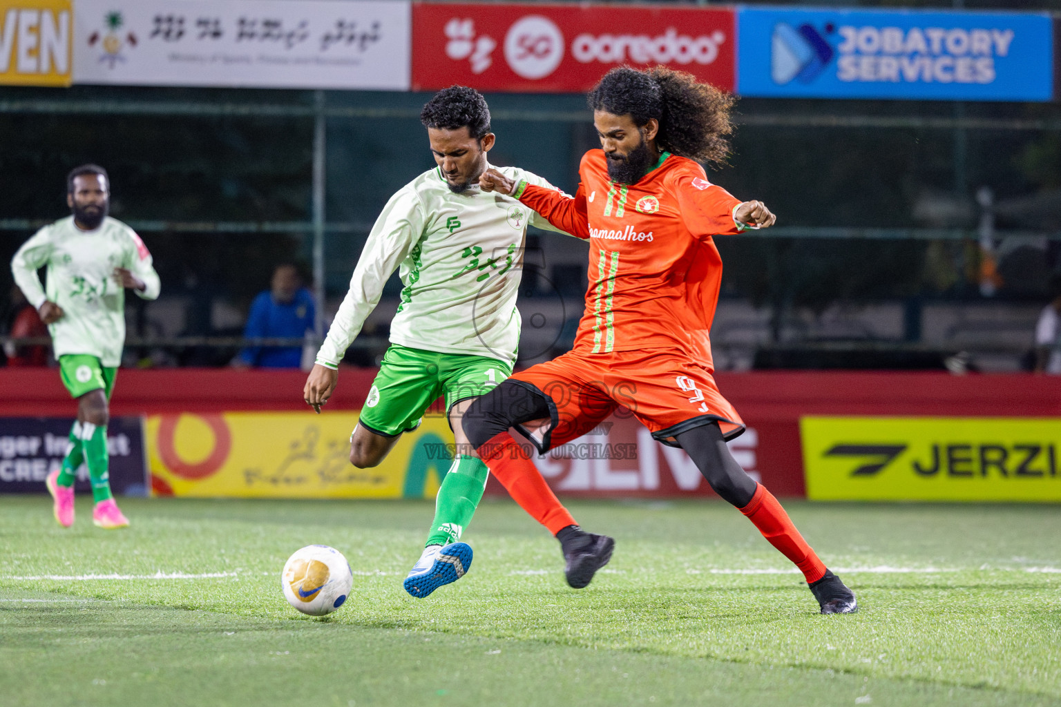 AA Feridhoo vs AA Maalhos in Day 11 of Golden Futsal Challenge 2025 was held on Wednesday, 15th January 2025, in Hulhumale', Maldives Photos: Mohamed Mahfooz Moosa / images.mv