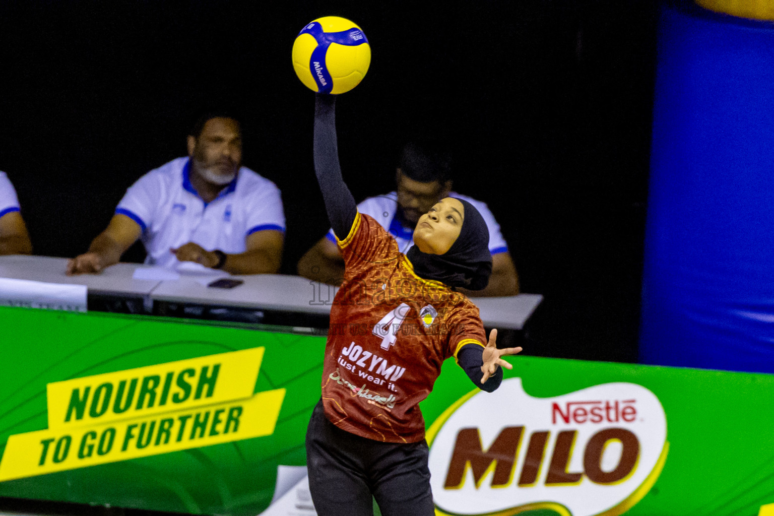 Day 2 of Women's Division of Milo VAM Cup 2024 held in Male', Maldives on Wednesday, 9th July 2024 at Social Center Indoor Hall Photos By: Nausham Waheed / images.mv