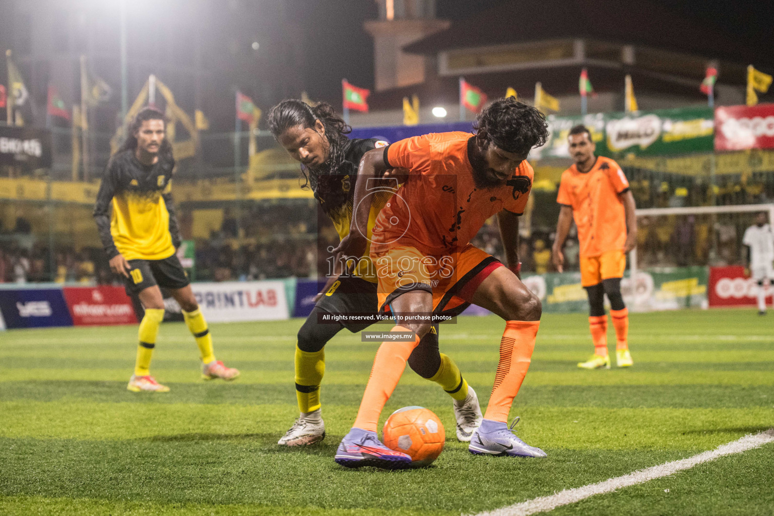 RRC Vs FSM in the Semi Finals of Club Maldives 2021 held in Hulhumale, Maldives on 19 December 2021. Photos: Nausham Waheed / images.mv