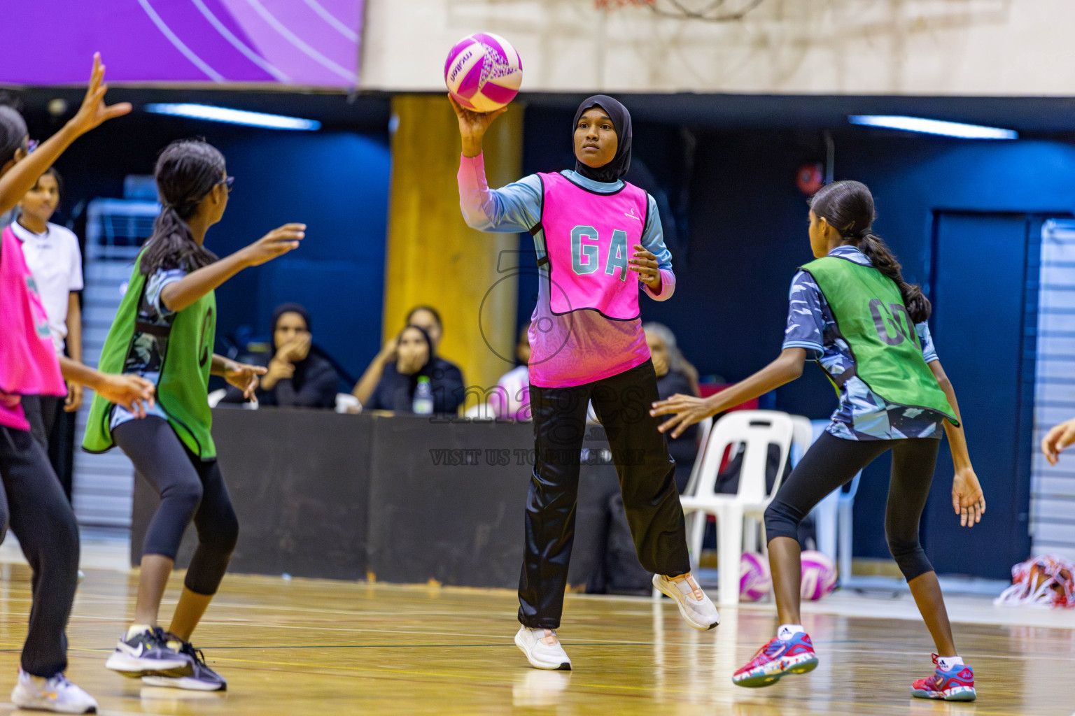 High Flyers vs Netkids B in Day 3 of 3rd Netball Junior Championship, held at Social Center on Tuesday, 21st January 2025 . 
Photos: Hassan Simah / images.mv