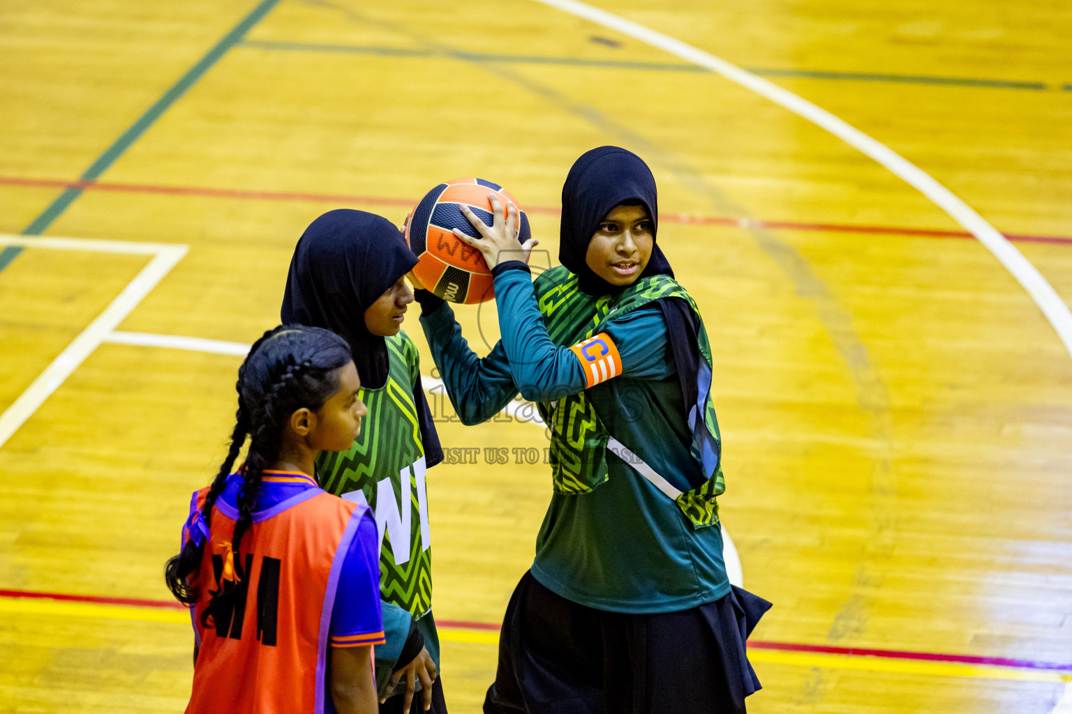 Day 4 of 25th Inter-School Netball Tournament was held in Social Center at Male', Maldives on Monday, 12th August 2024. Photos: Nausham Waheed / images.mv