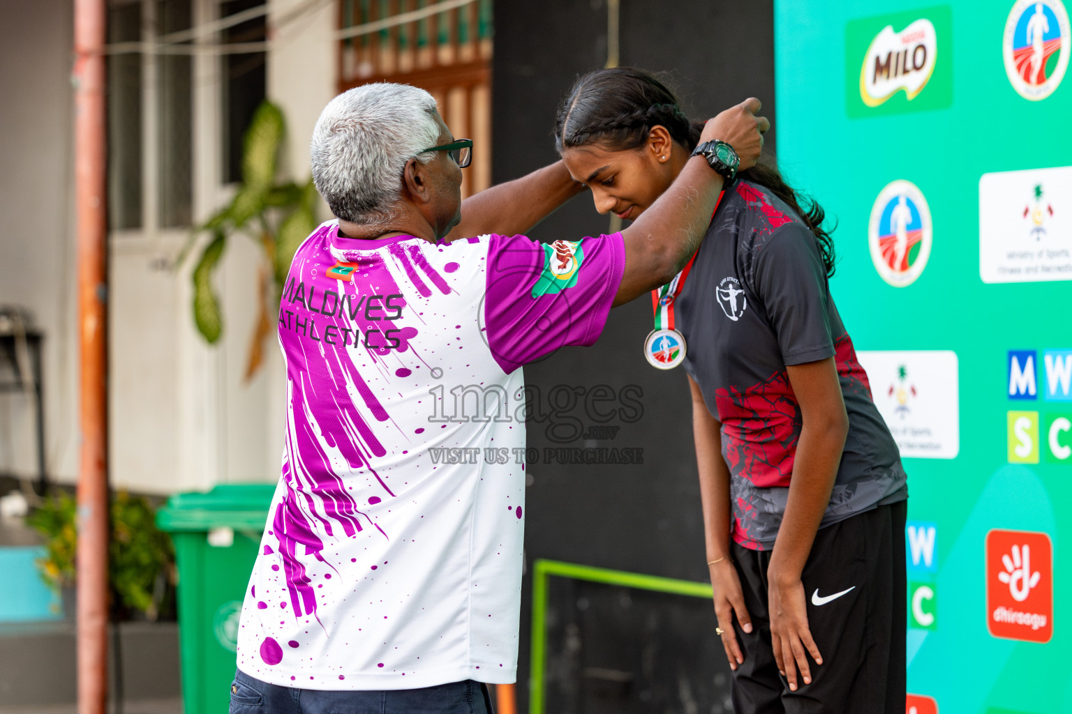 Day 2 of 12th Milo Association Championships was held in Ekuveni Track at Male', Maldives on Friday, 25th April 2025. Photos: Hassan Simah / images.mv
