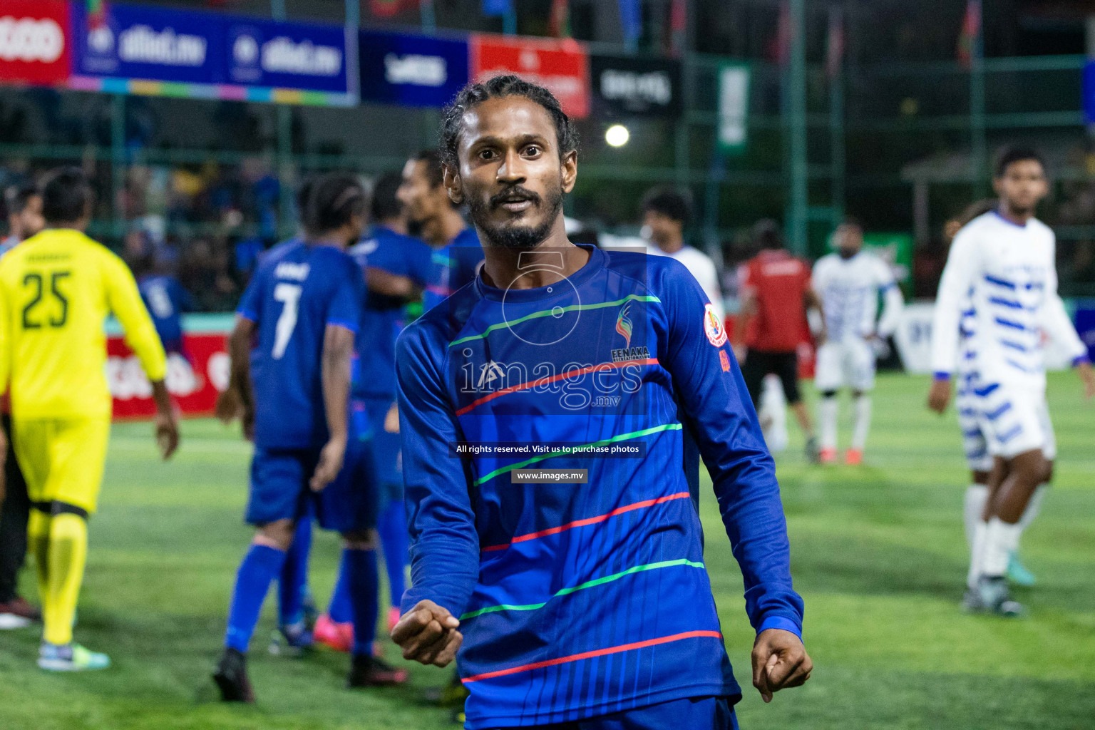 STO RC Vs Team Fenaka in the Quarter Finals of Club Maldives 2021 held in Hulhumale, Maldives on 13 December 2021. Photos: Shu Abdul Sattar / images.mv