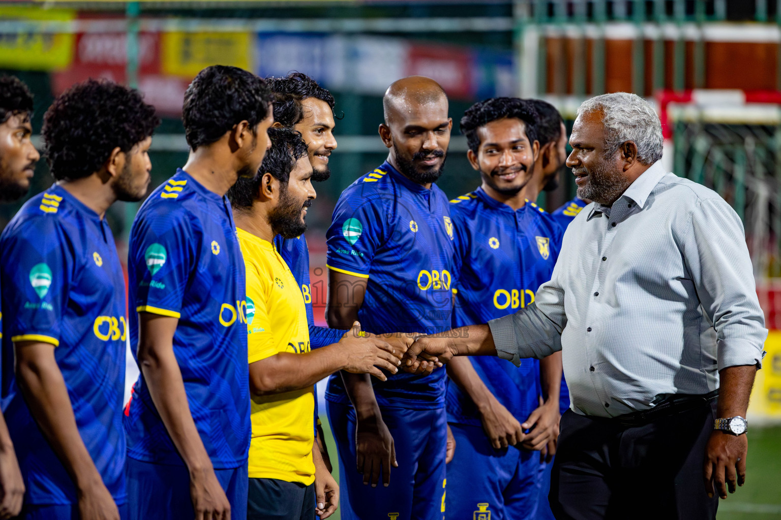 Maafannu VS B. Eydhafushi in Round of 16 on Day 40 of Golden Futsal Challenge 2024 which was held on Tuesday, 27th February 2024, in Hulhumale', Maldives Photos: Hassan Simah / images.mv