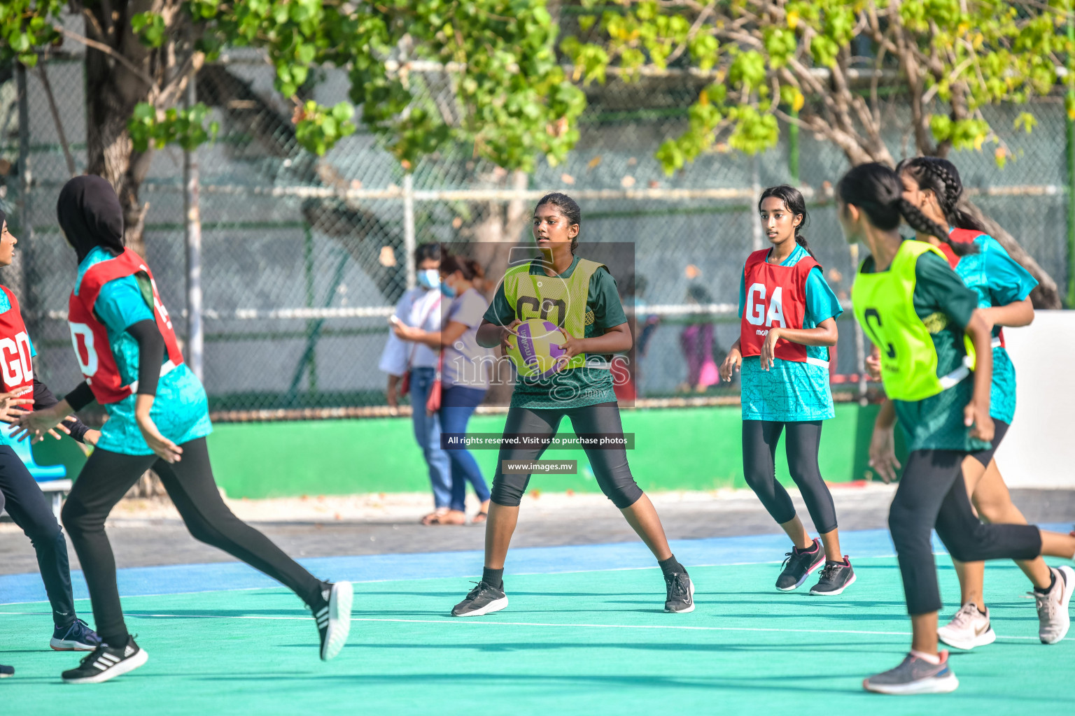 Day 11 of Junior Netball Championship 2022 held in Male', Maldives. Photos by Nausham Waheed