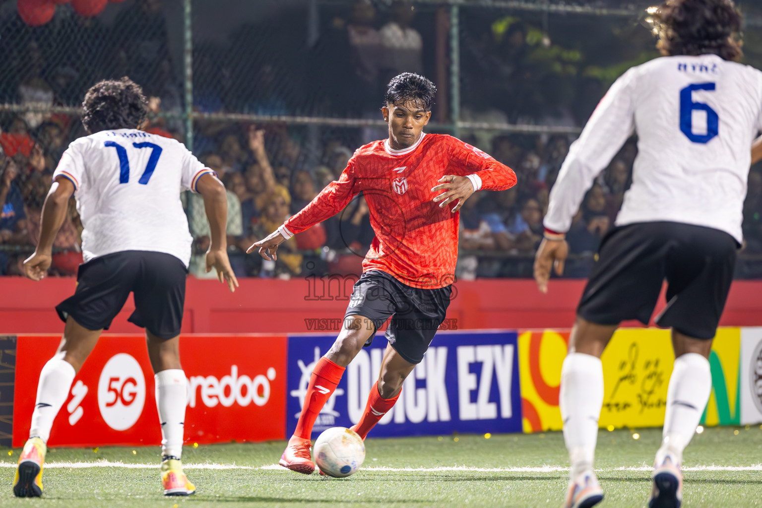 Dh Maaenboodhoo vs Dh Kudahuvadhoo in Dhaalu Atoll Finals in Day 25 of Golden Futsal Challenge 2025 was held on Wednesday , 28th January 2025, in Hulhumale', Maldives. Photos: Ismail Thoriq / images.mv