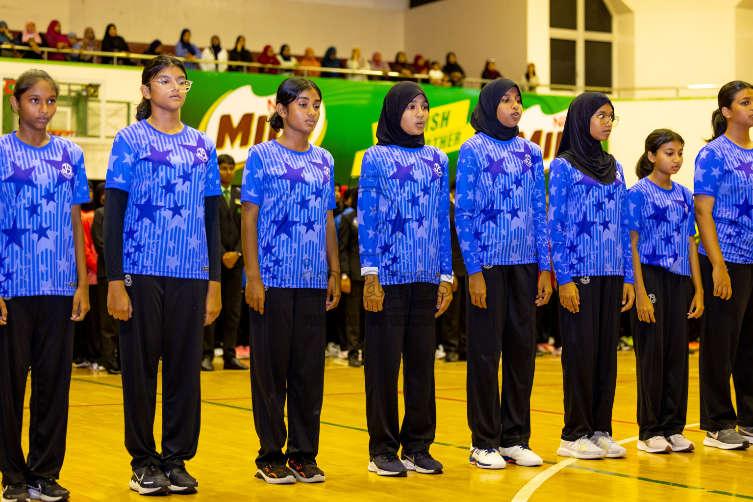 Day 1 of 25th Milo Inter-School Netball Tournament was held in Social Center at Male', Maldives on Thursday, 8th August 2024. Photos: Nausham Waheed / images.mv