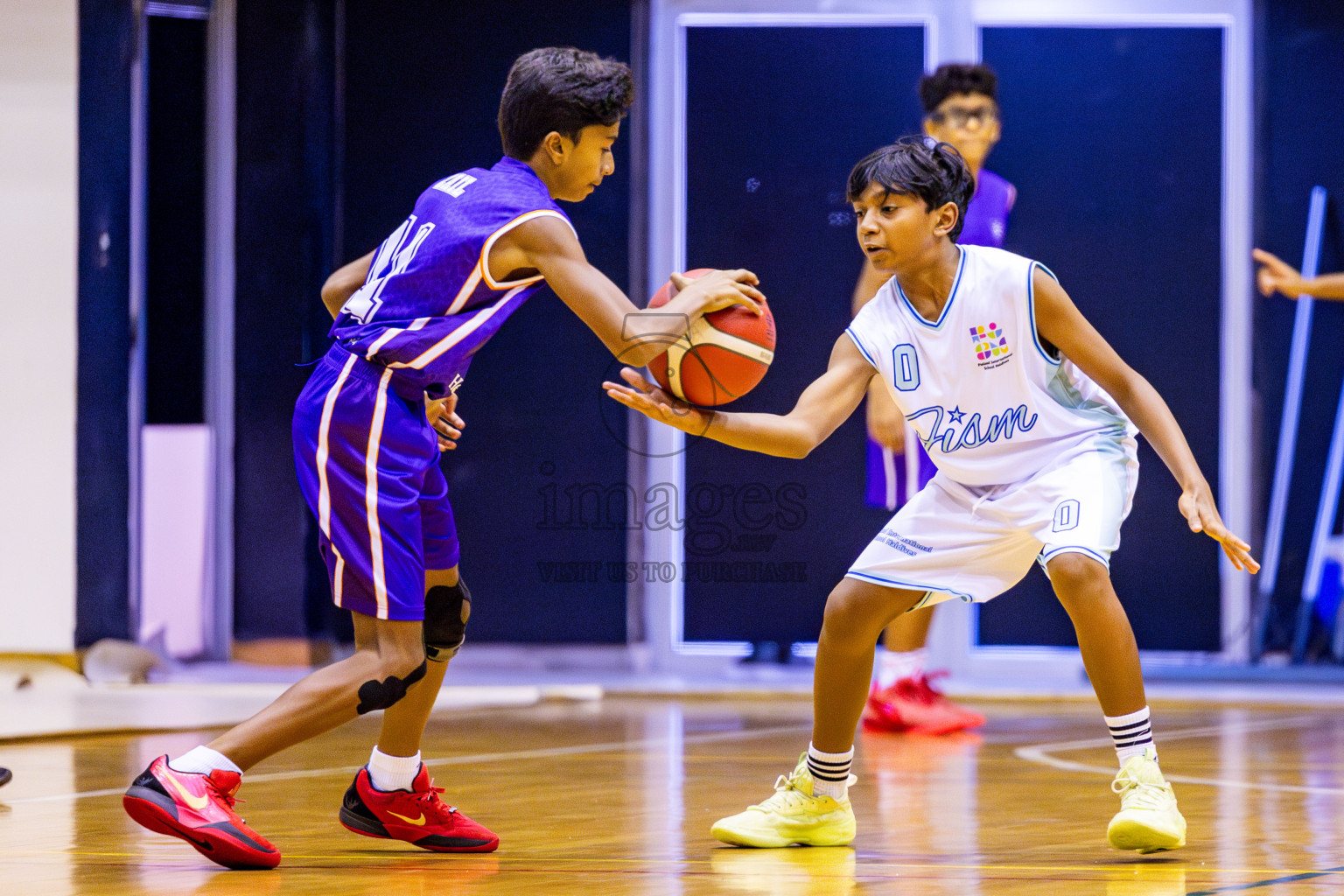 Ghiyasuddin International School vs Finland International School in day 28 of Junior Basketball Championship 2024 was held in Social Center, Male', Maldives on Thursday, 12th December 2024. Photos: Nausham Waheed / images.mv